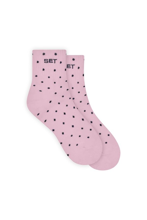 SET Polka Dot Shorty Socks - Pink Confetti