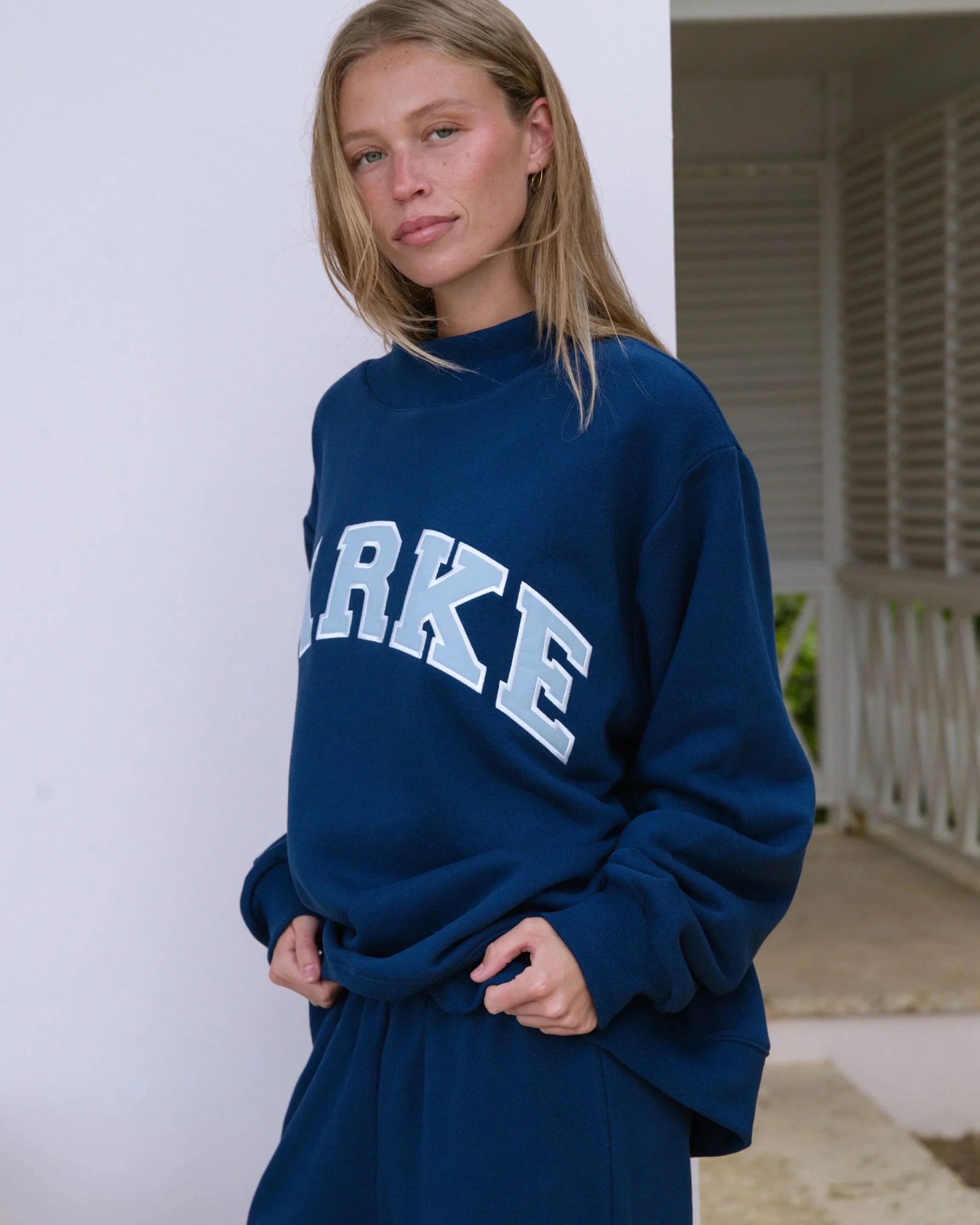 Varsity Mockneck - Seabreeze