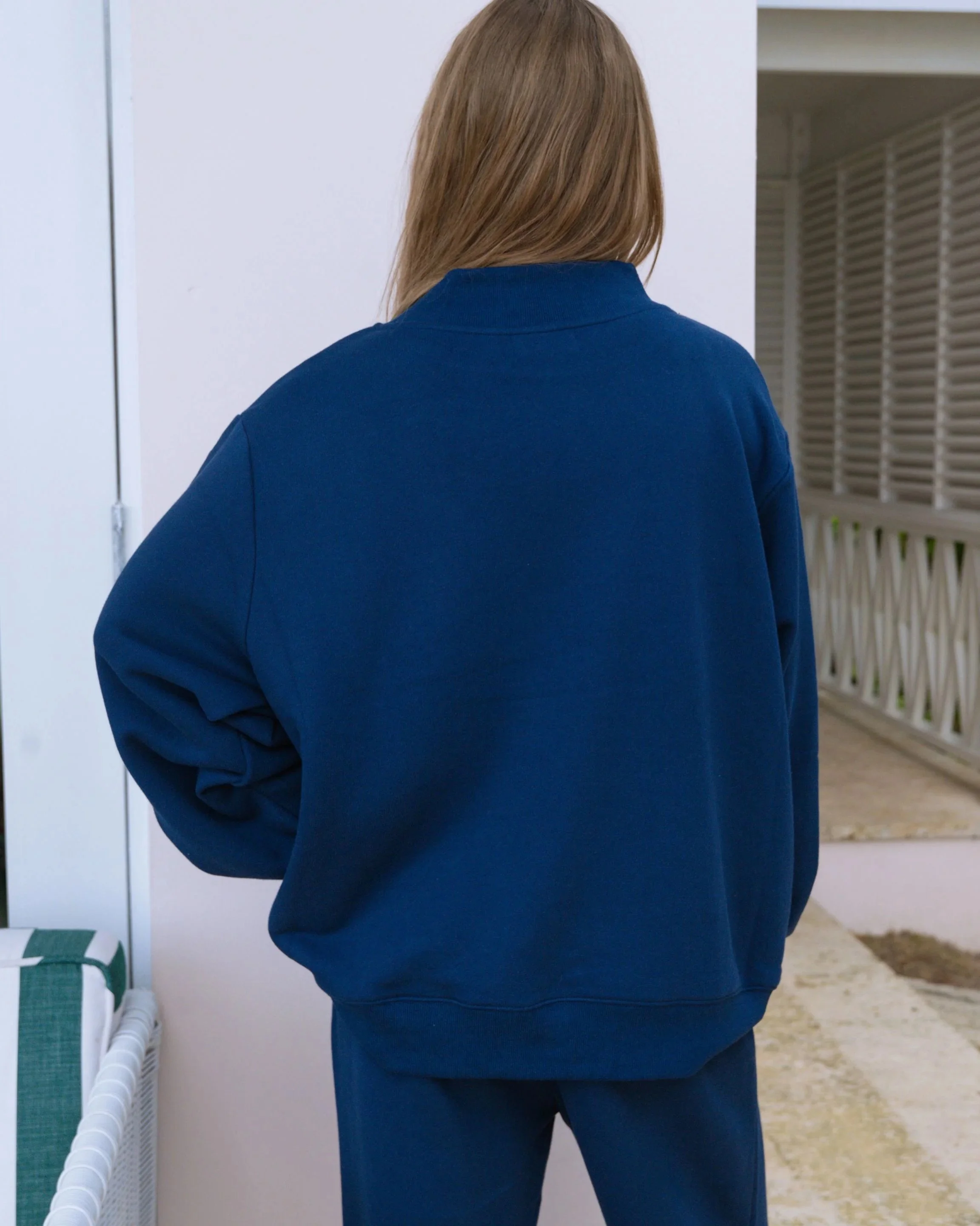 Varsity Mockneck - Seabreeze