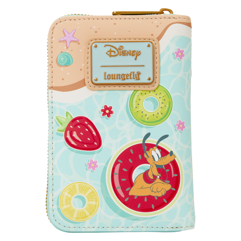 Mickey &amp; Minnie Beach Fun Zip Around Wallet
