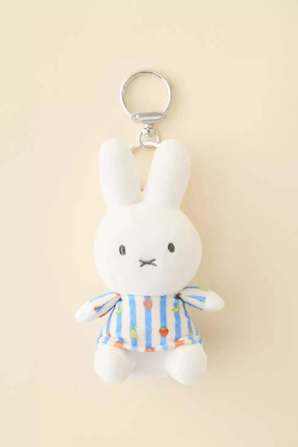 Miffy Fruit Patterned Dress Plushie Keychain - Stripe