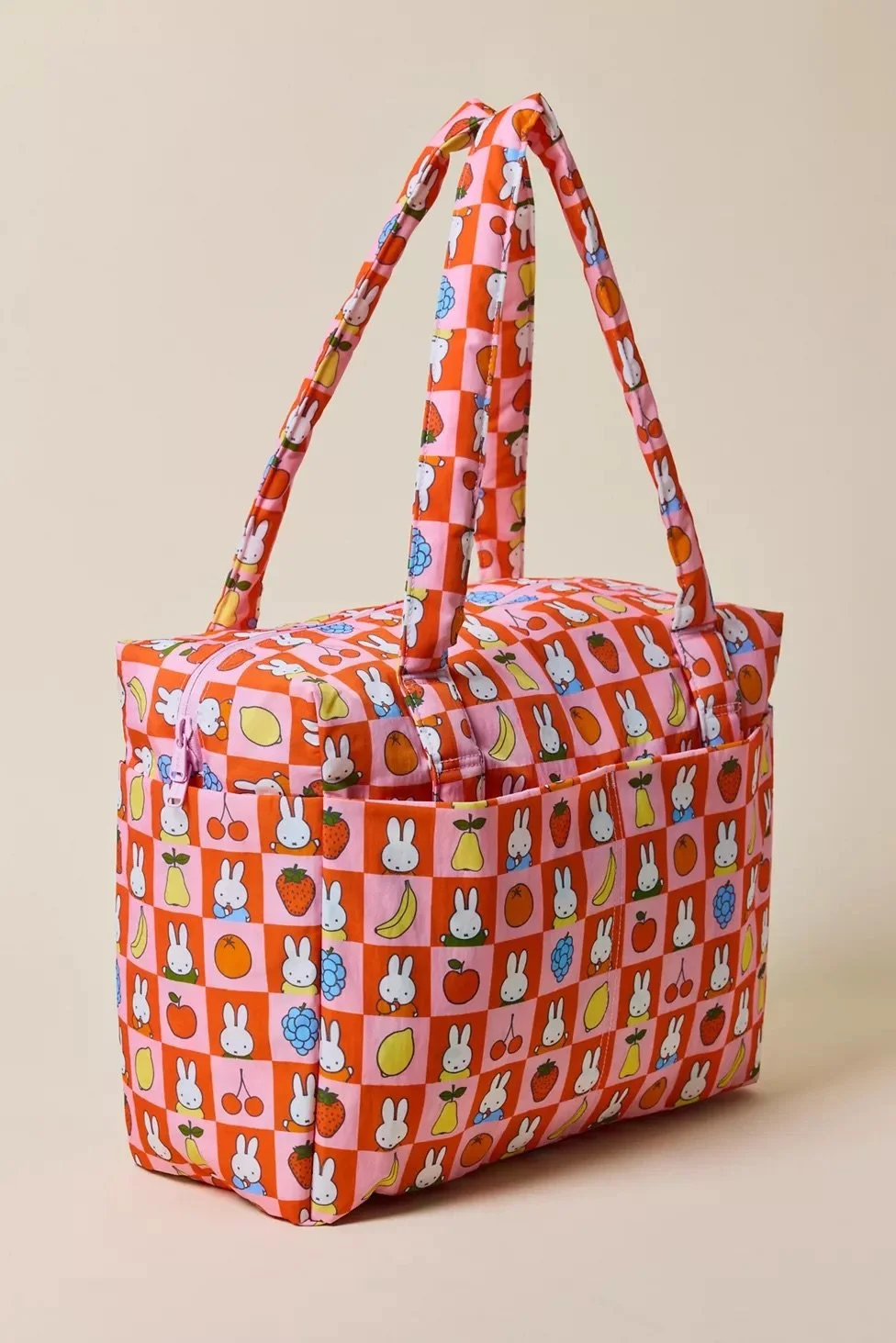 BAGGU Small Cloud Carry-On Bag - Checkered Fruit Miffy