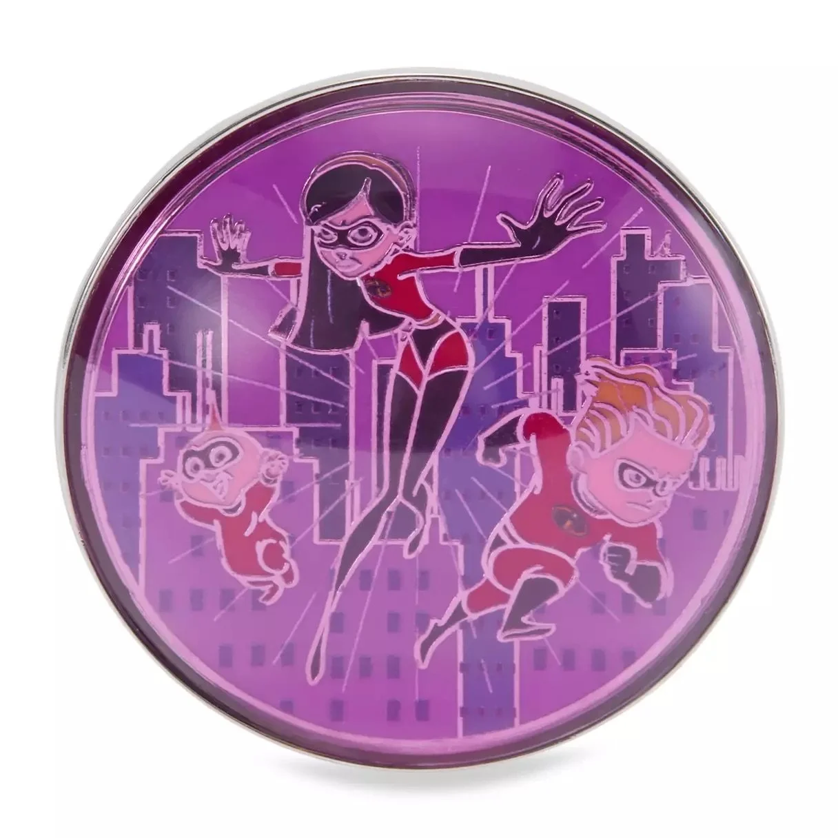 Violet, Dash and Jack-Jack Domed Pin