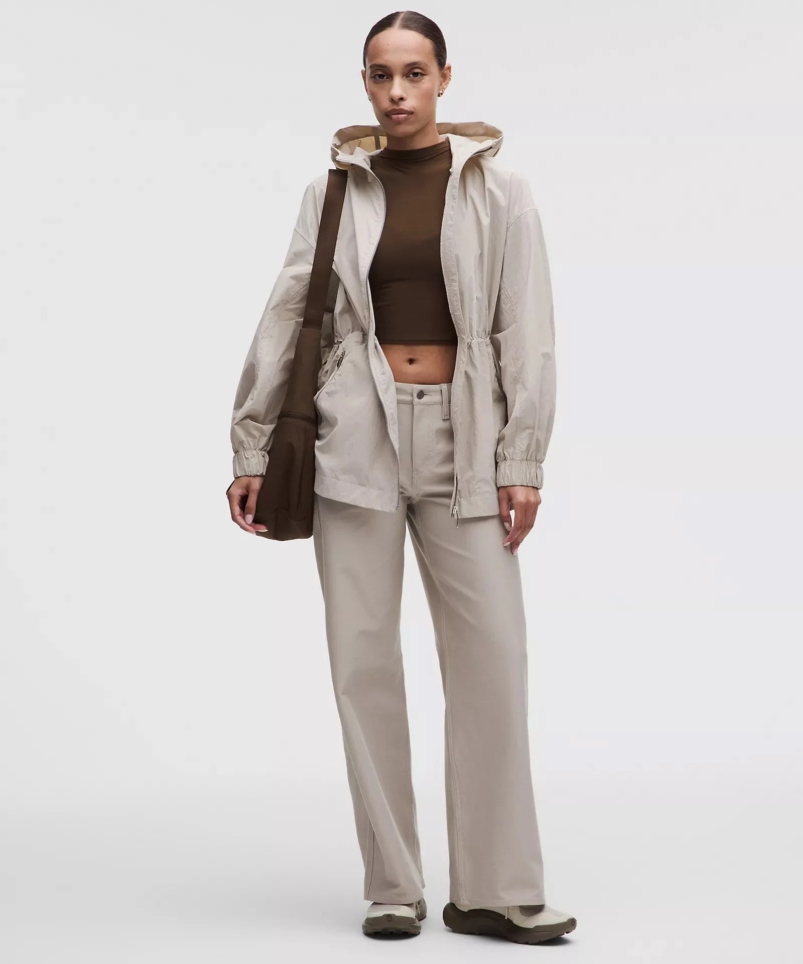 UV-Protective Cinch-Waist Oversized-Fit Jacket