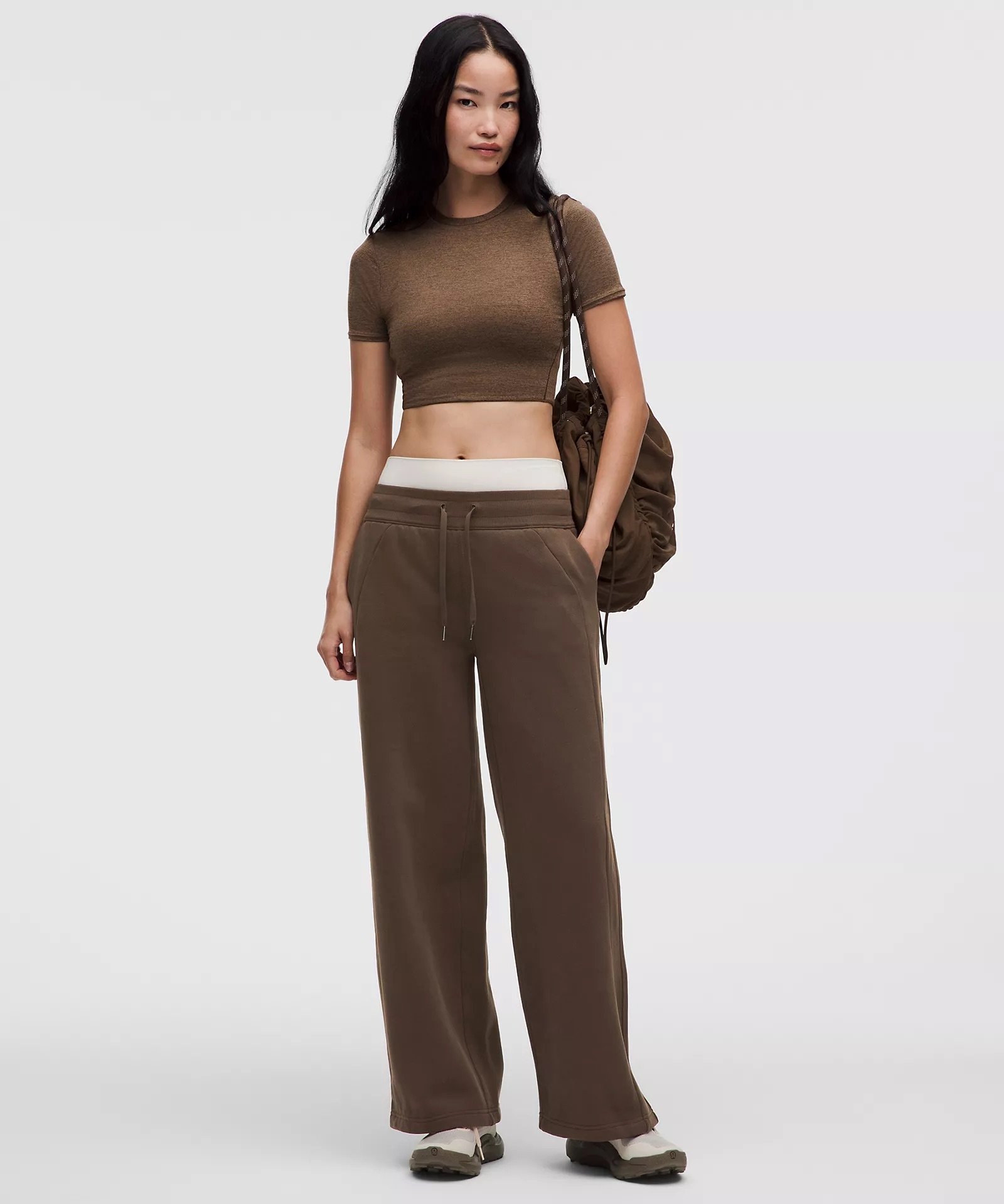 Scuba Mid-Rise Wide-Leg Pant