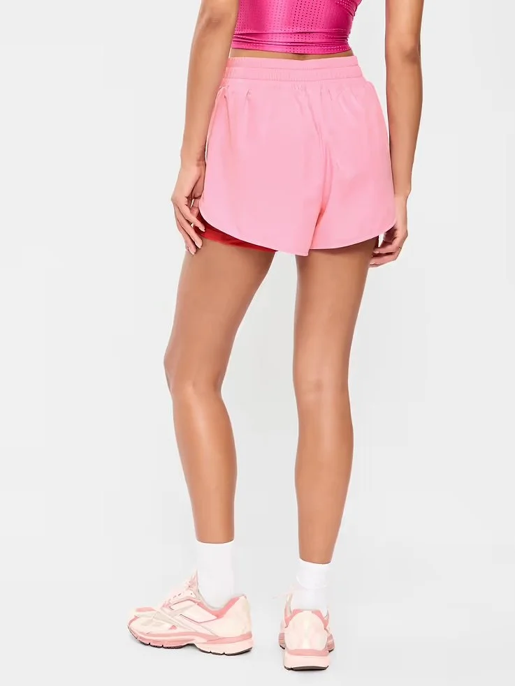 High-Waisted StretchTech 2-In-1 Run Shorts