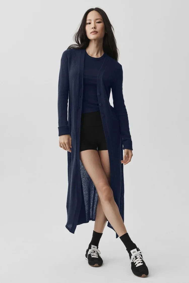 Sheer Cashmere Long Cardigan