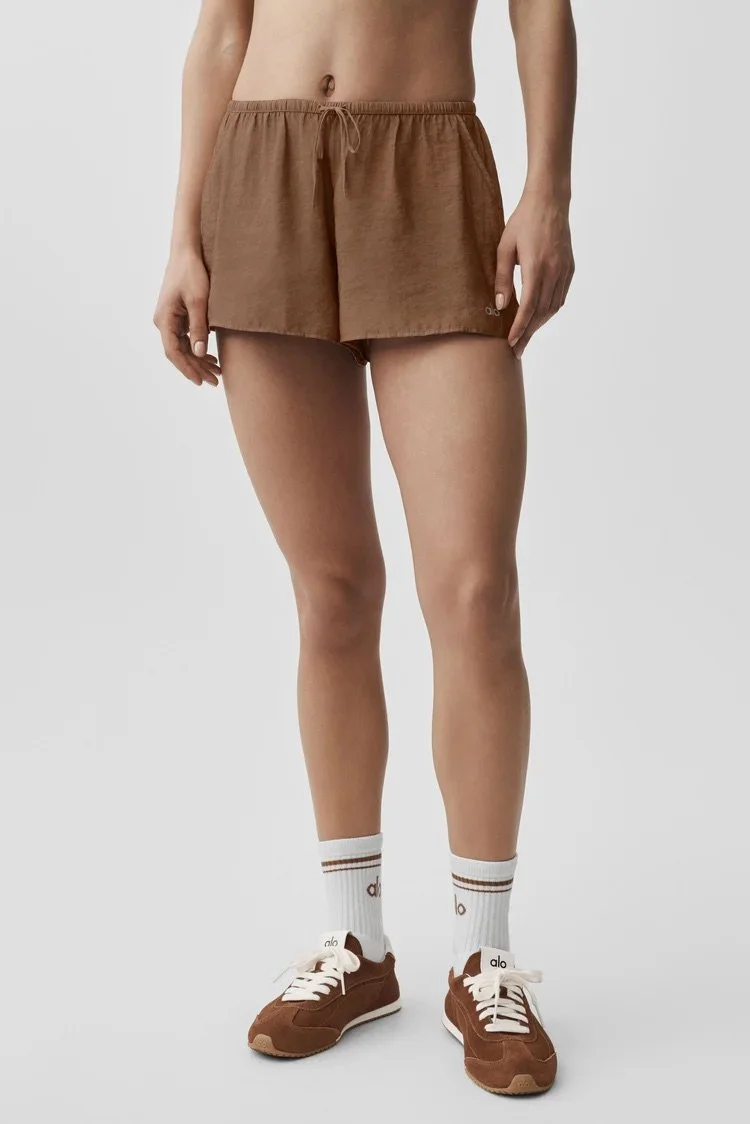 Semi-Sheer Golden Hour Mid-Rise Short