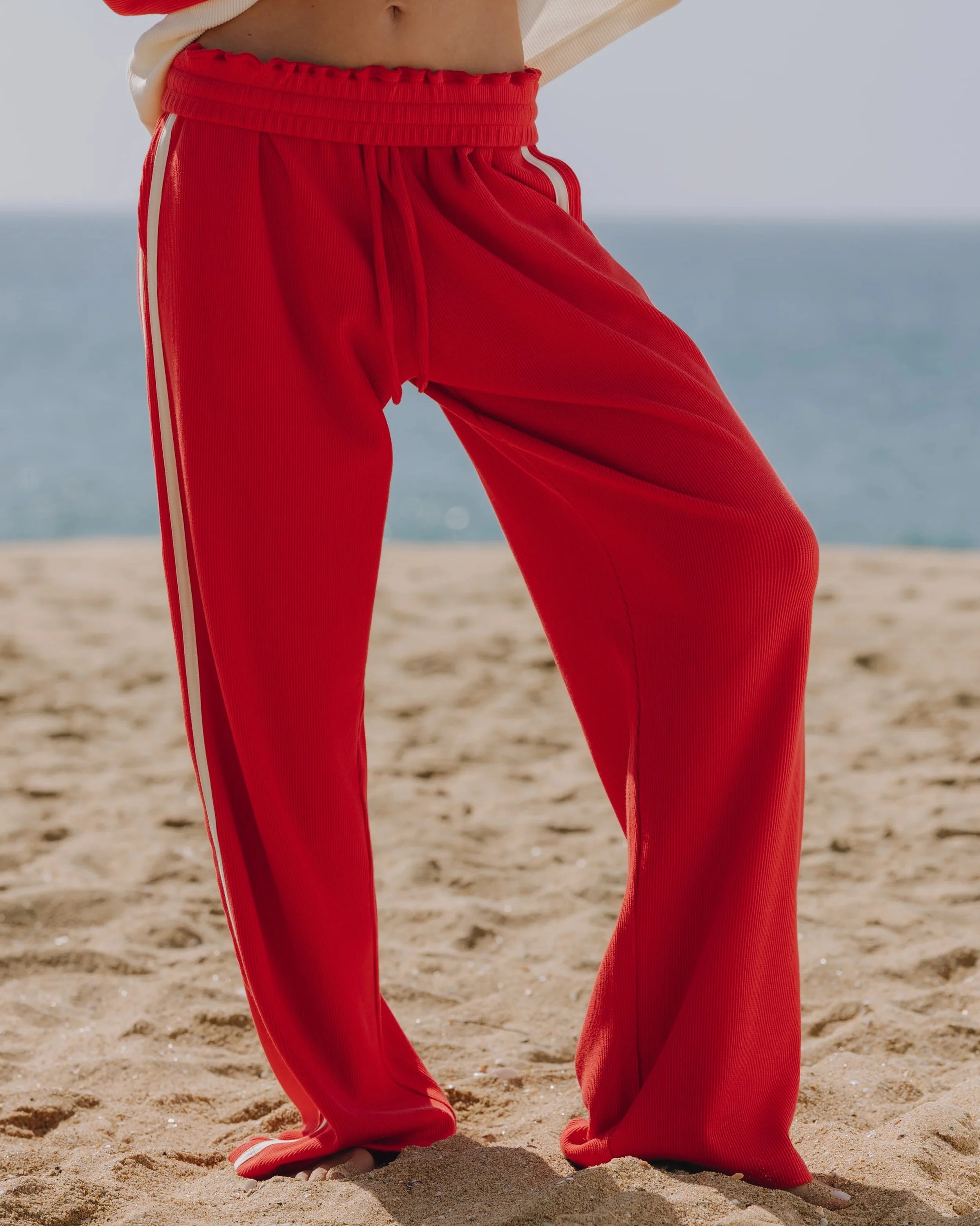 Thermal Resort Pants with Stripes - Heart