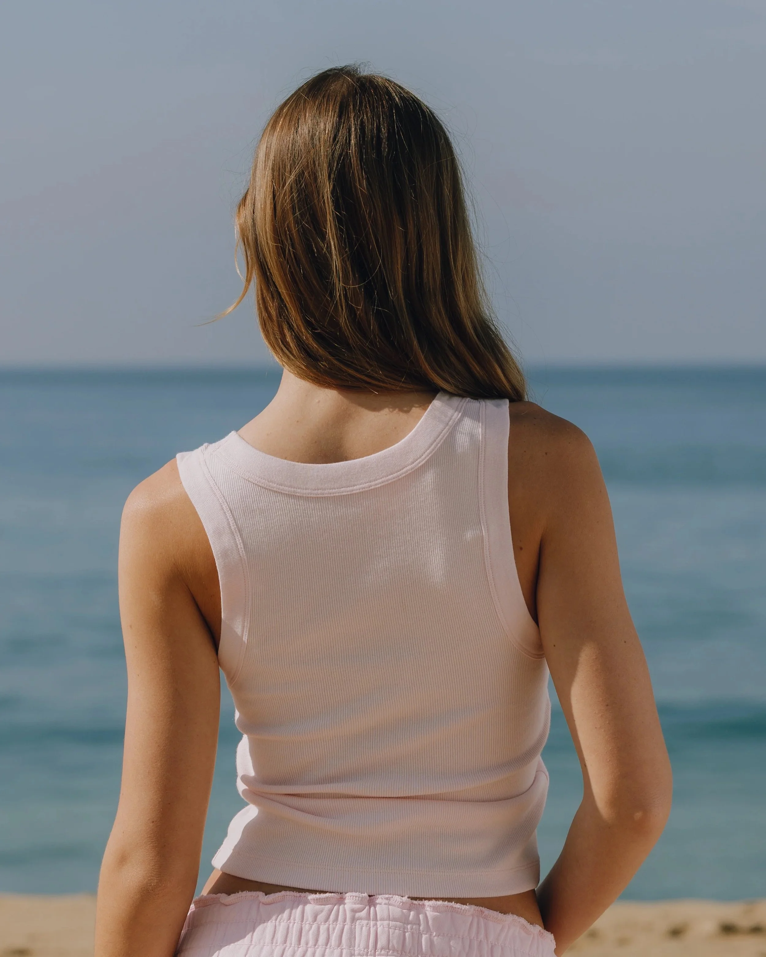 Logo Ribbed Tank - Cupid