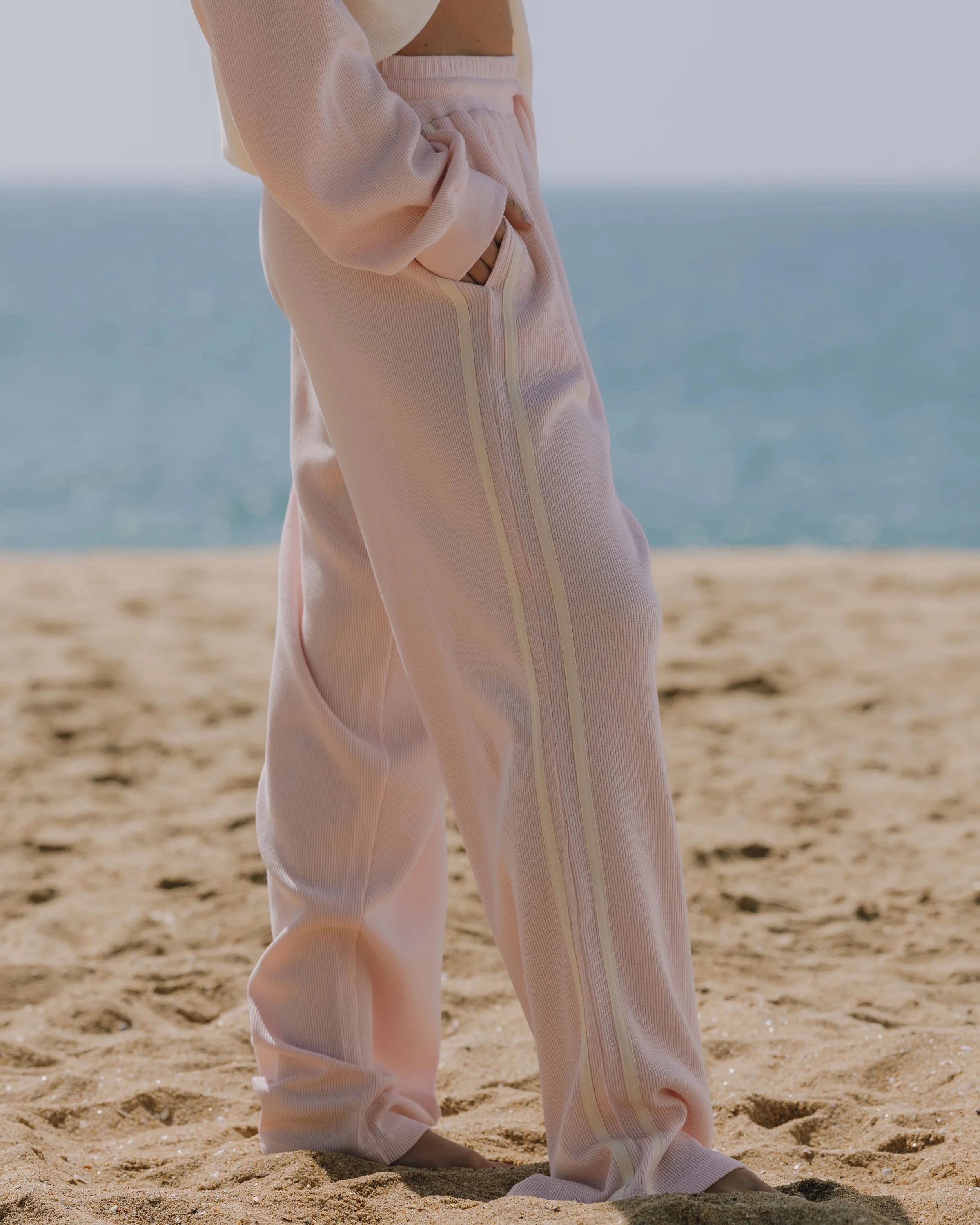 Thermal Resort Pants with Stripes - Cupid
