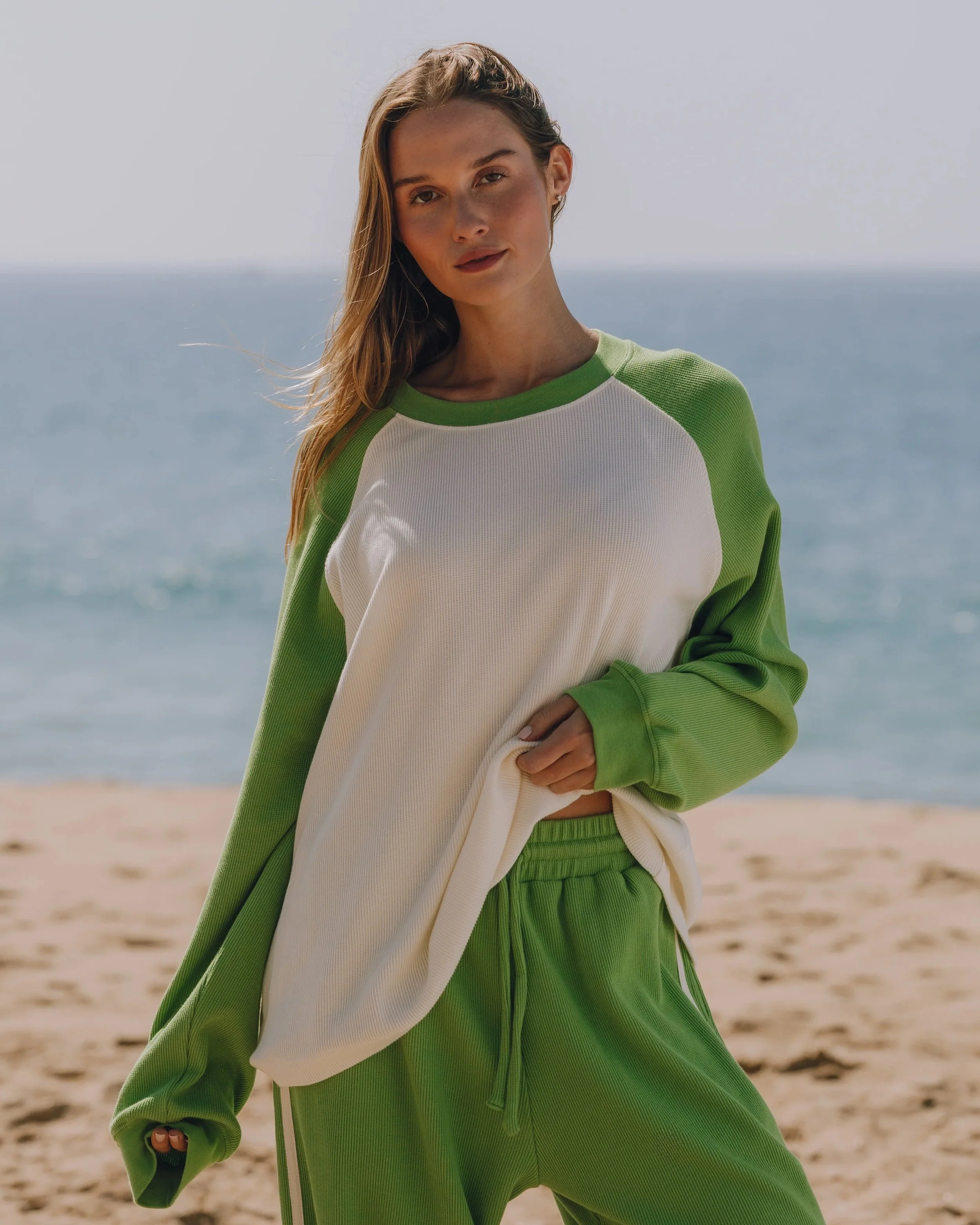 Oversized Raglan Thermal‍ - Lucky