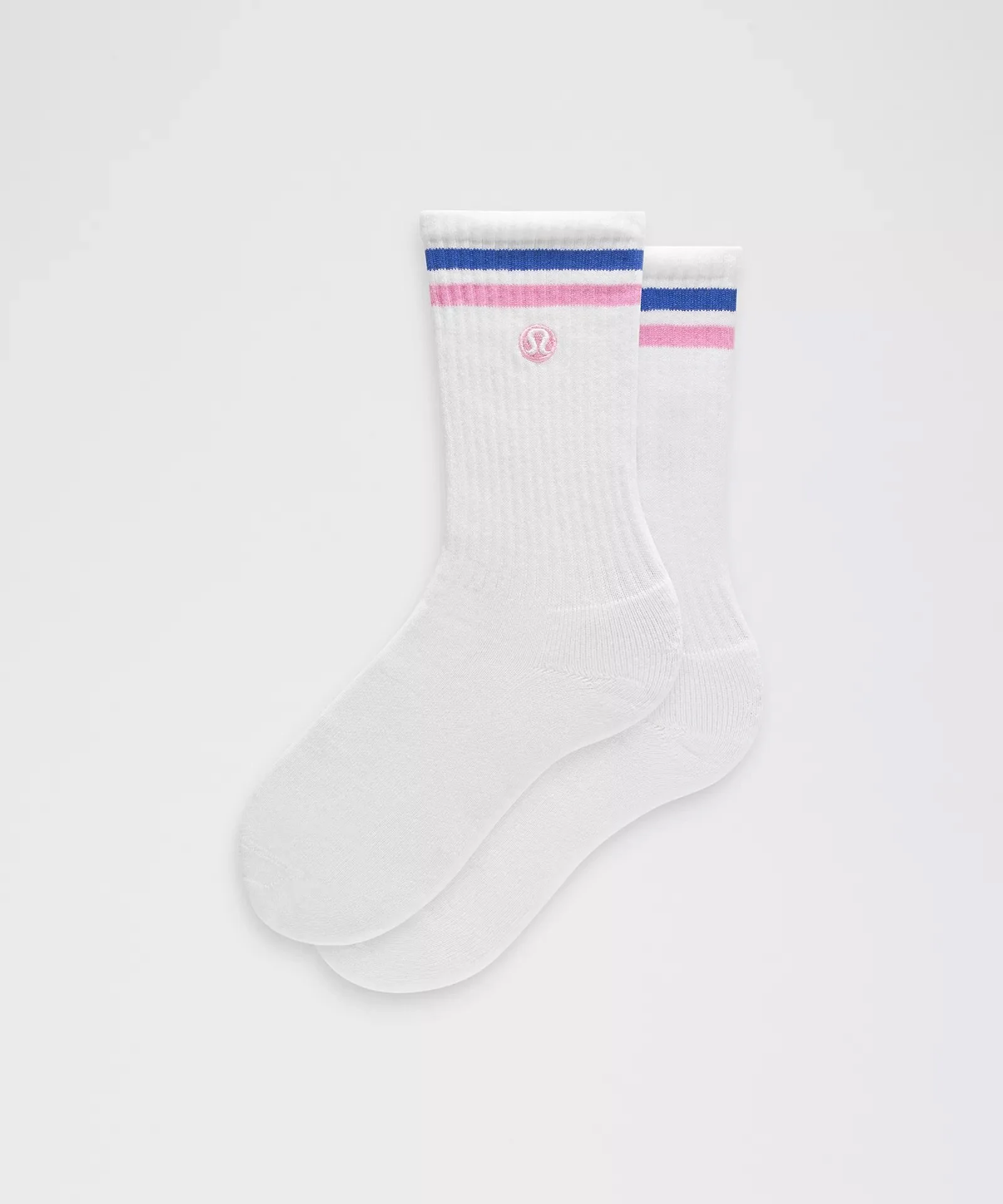 Daily Essential Crew Socks Stripe - Sweet Sorbet