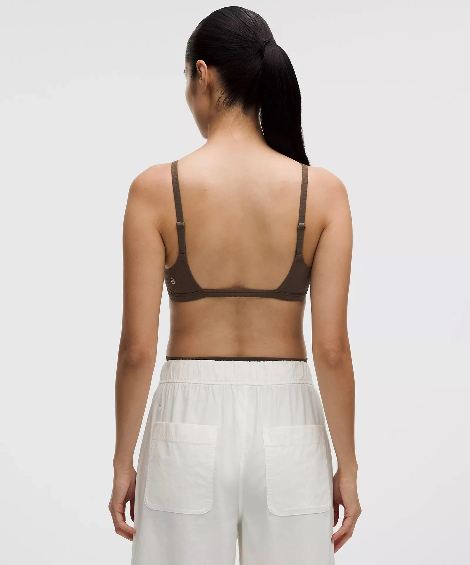 Ribbed Cami-Strap Bra
