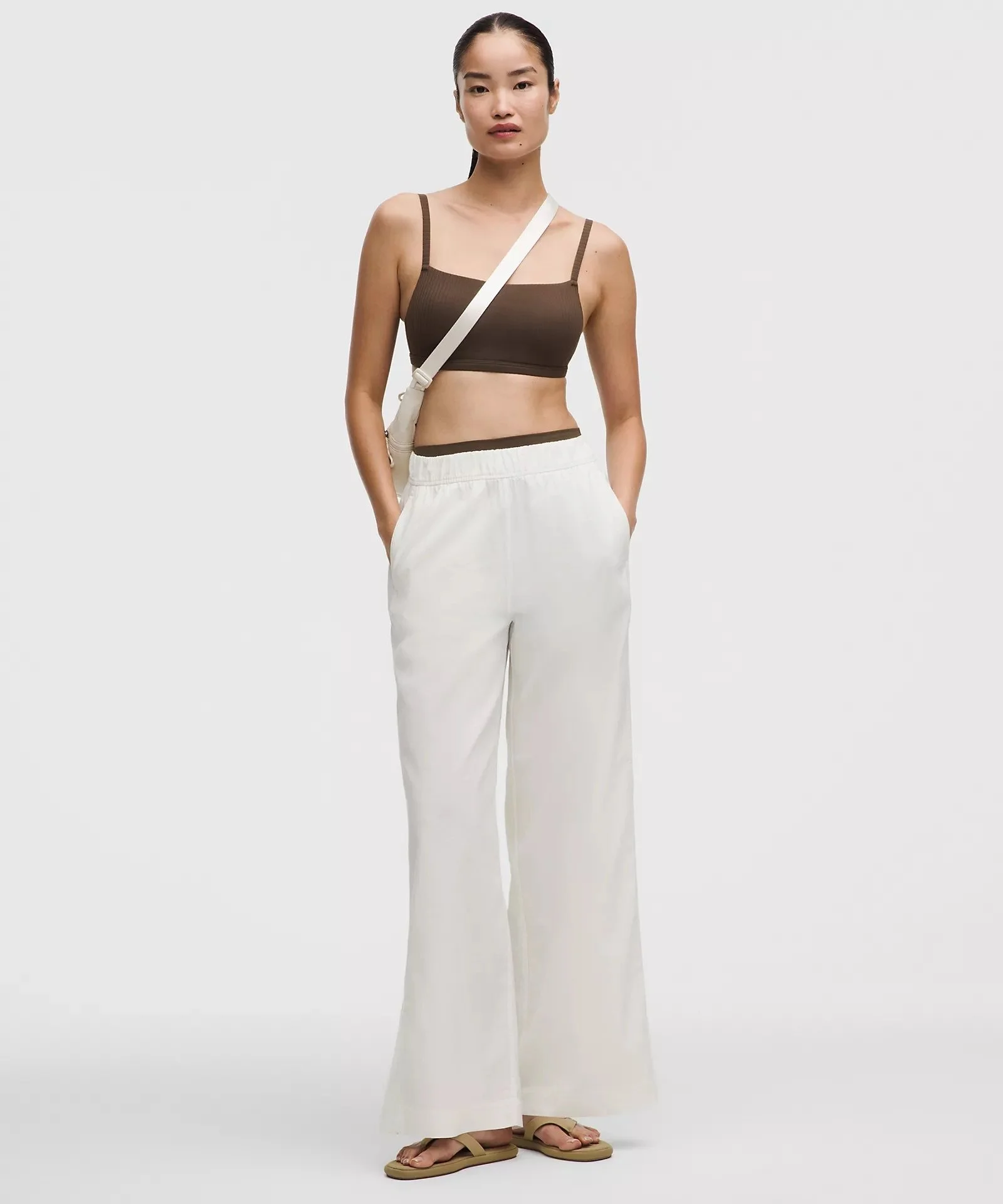 Ribbed Cami-Strap Bra
