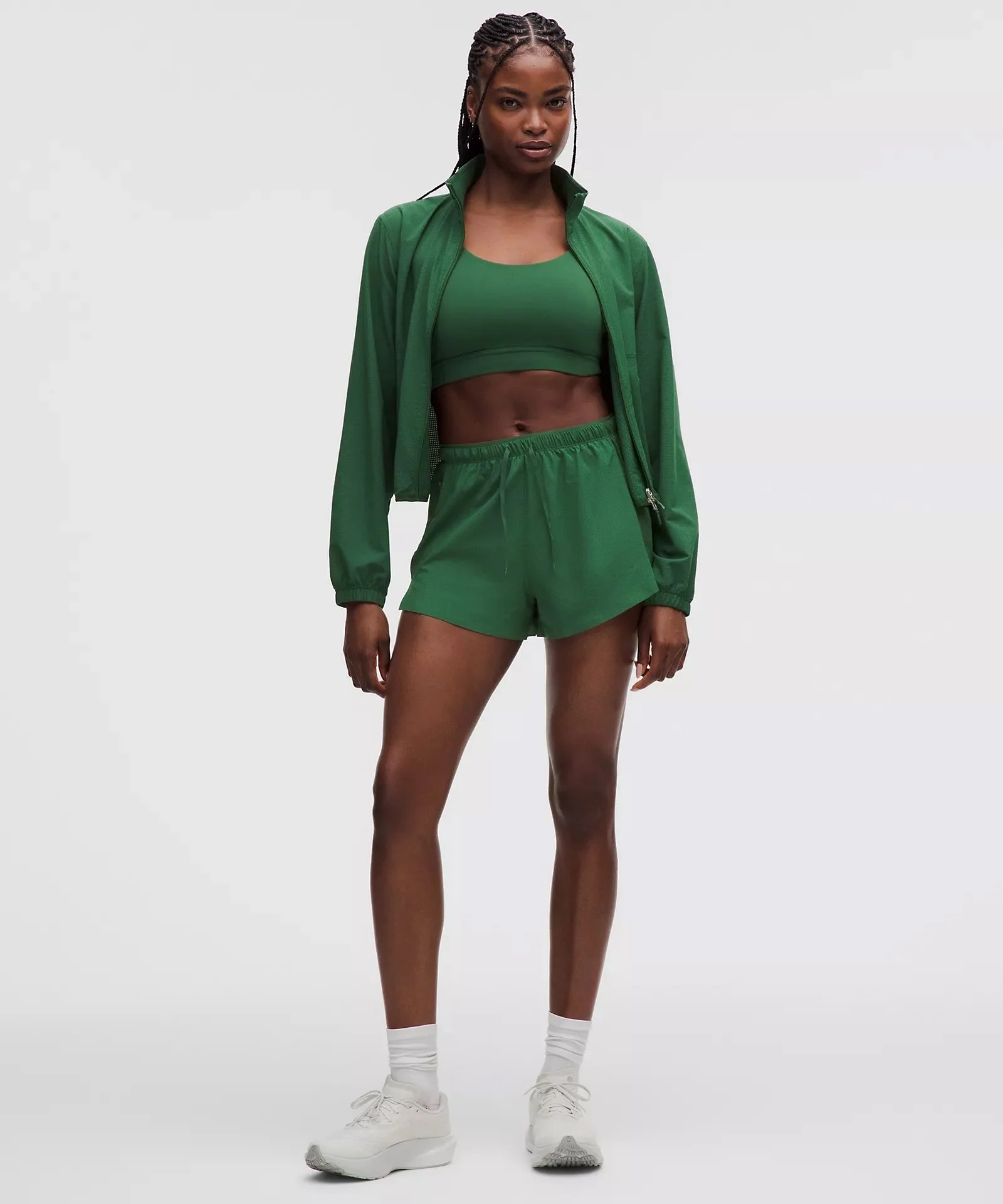 Textured Mesh High-Rise Running Short 2.5"