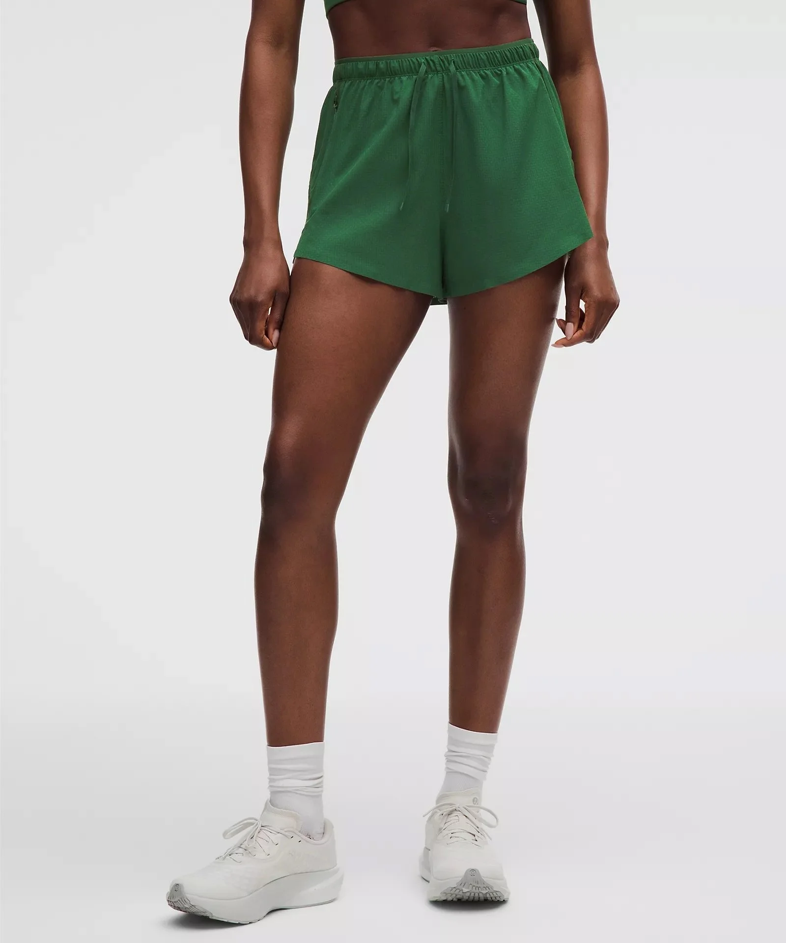 Textured Mesh High-Rise Running Short 2.5"