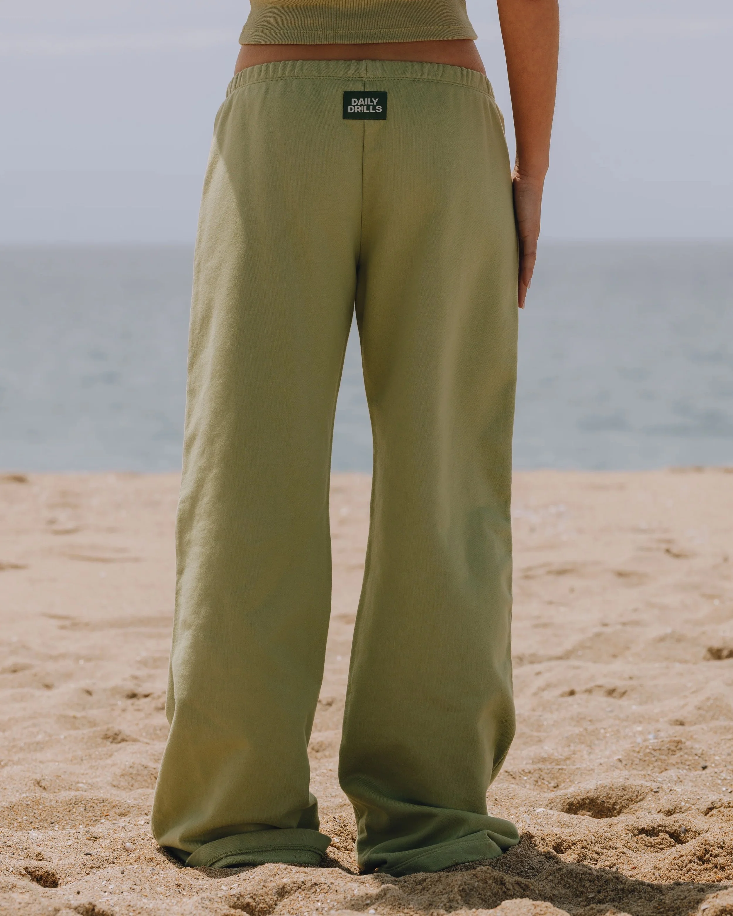 Low Rise Sweatpants - Matcha