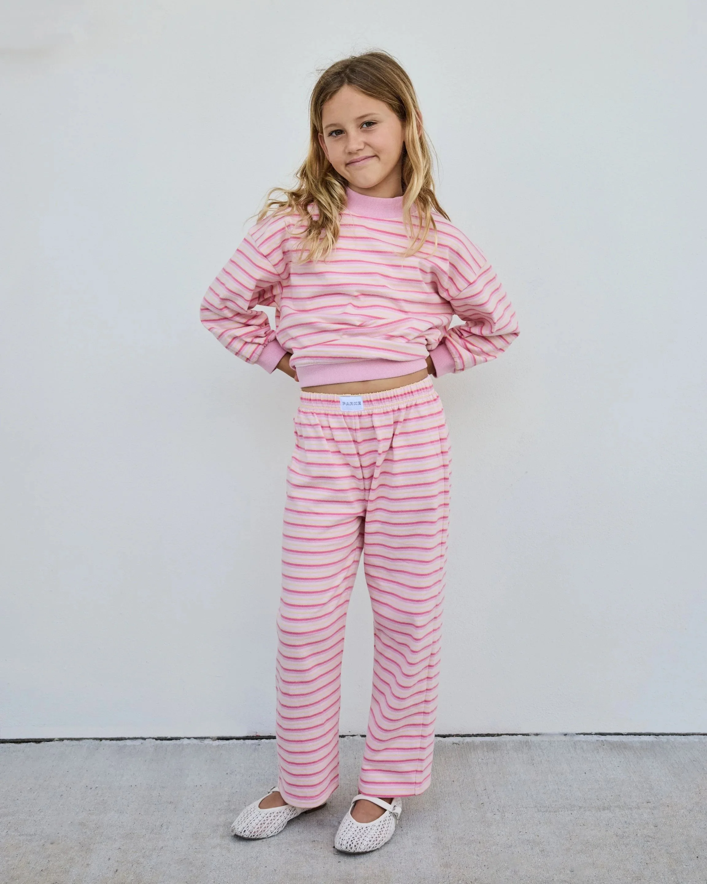Kids Stripe Mockneck Pullover