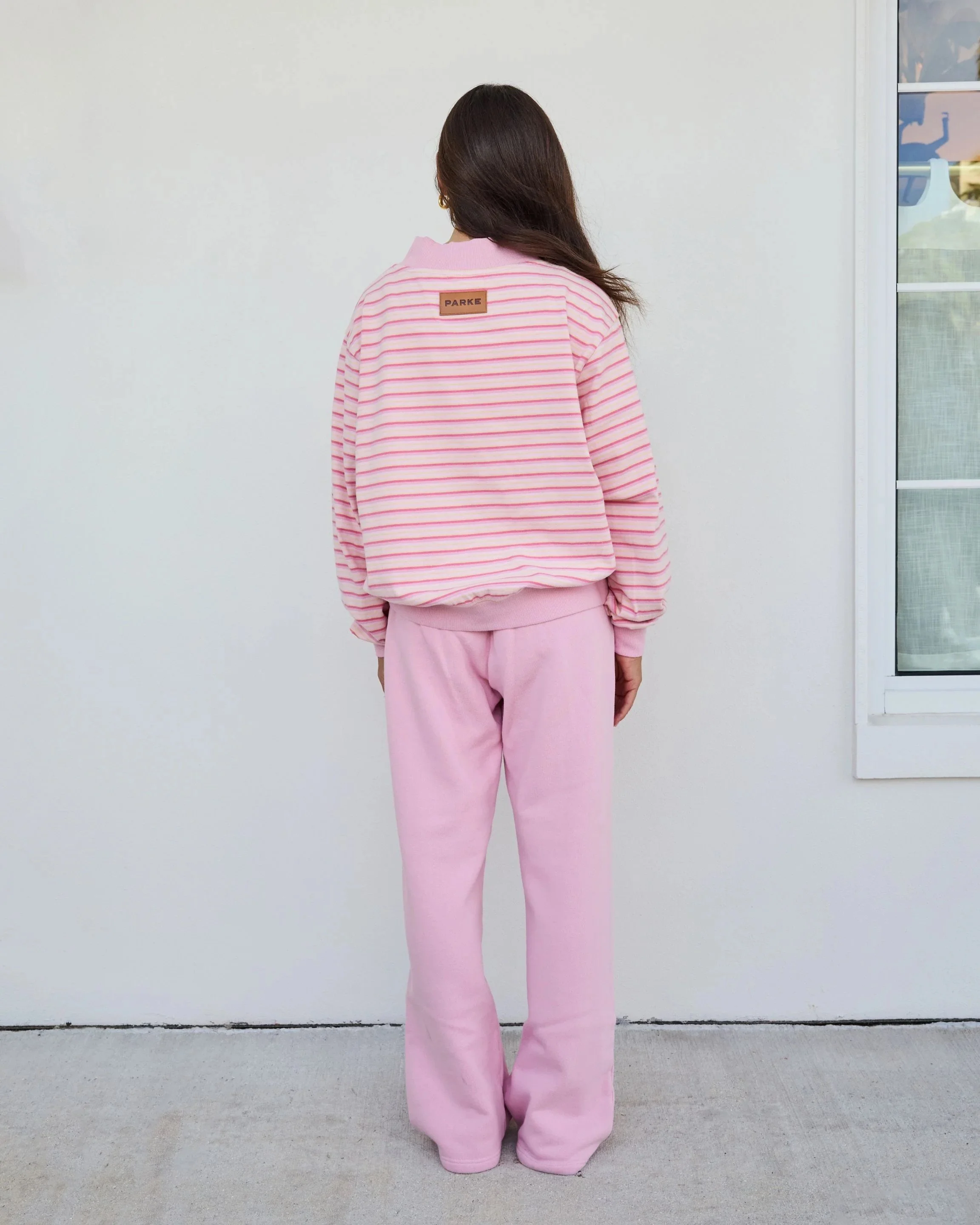Stripe Mockneck Pullover