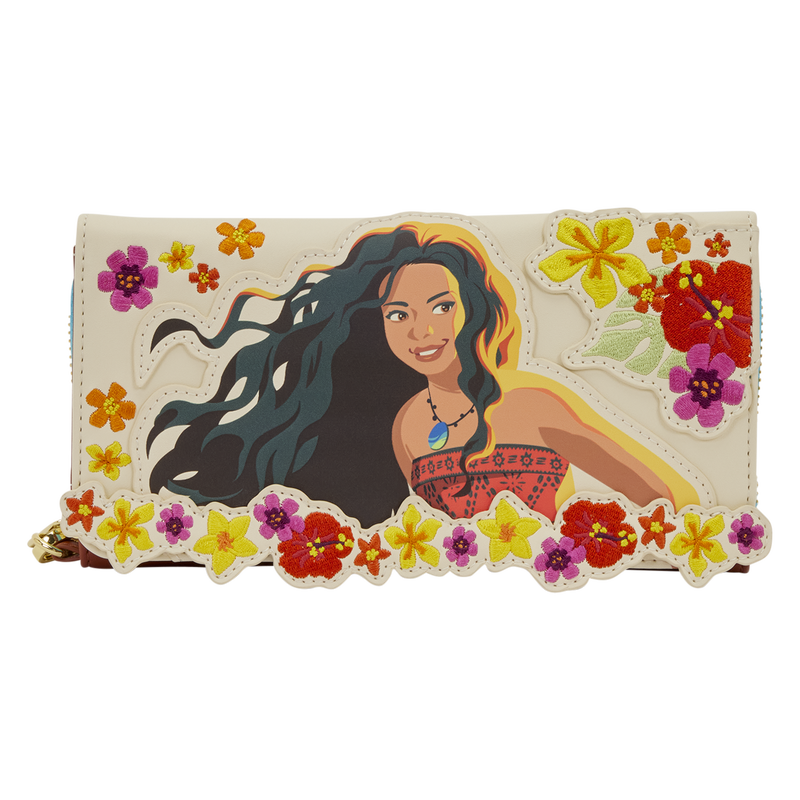 Moana Live Action Floral Wristlet Wallet