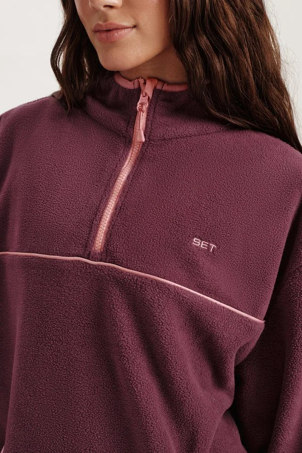Microfleece Half Zip - Rosebud