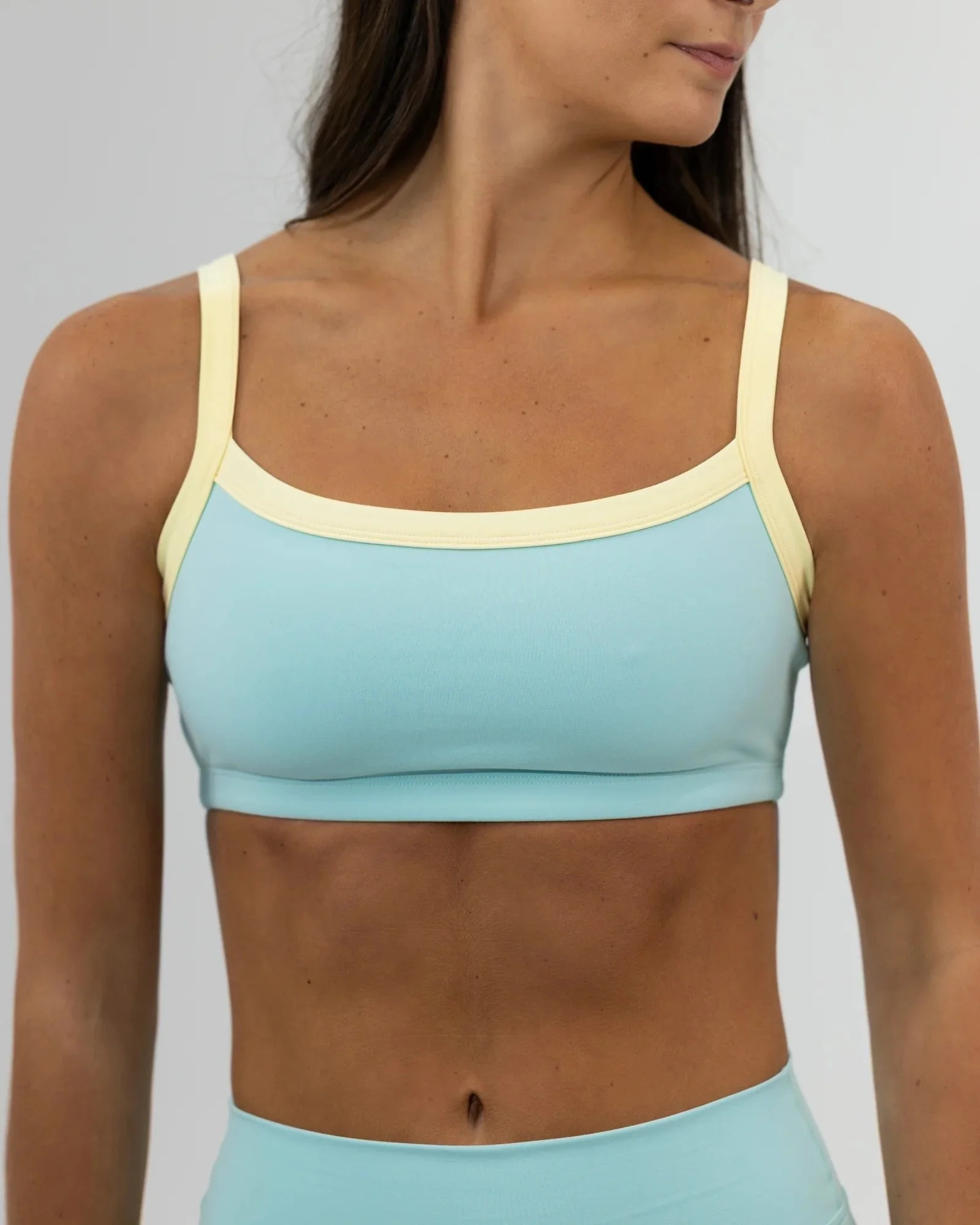 Basic Contrast Bra - Aqua &amp; Daylight