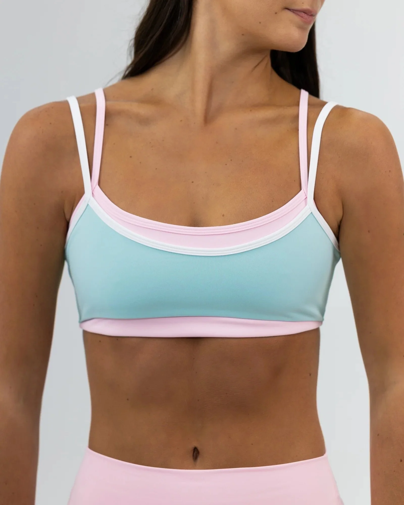 Double Layer Scoop Bra - Breeze