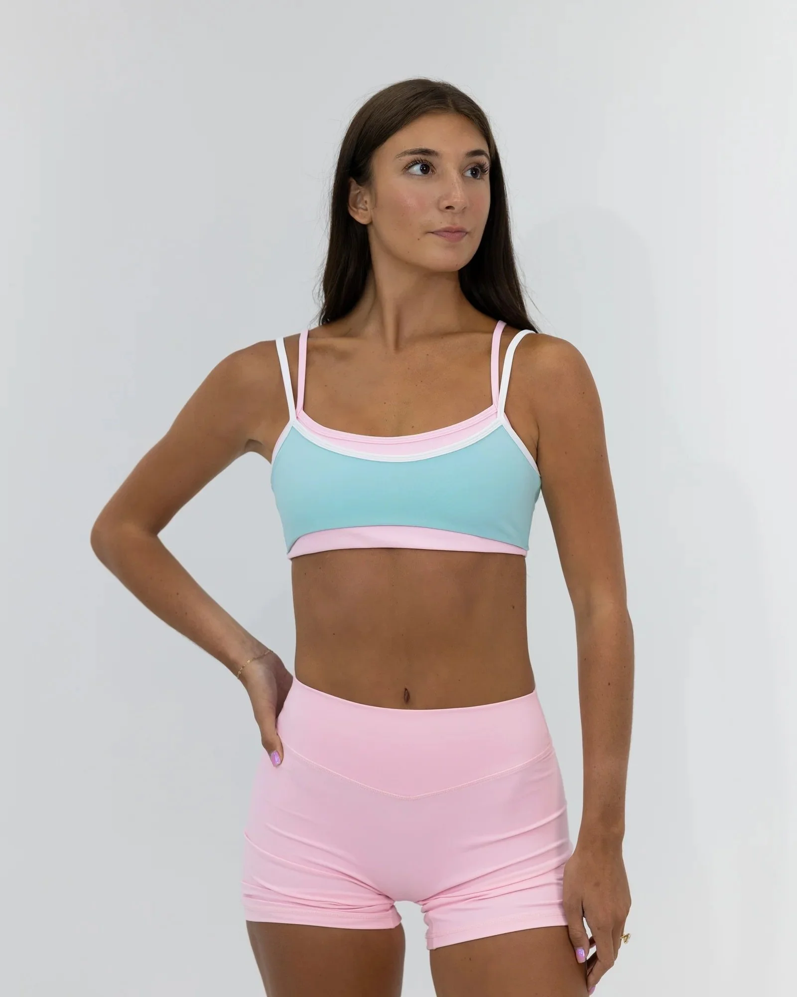 Double Layer Scoop Bra - Breeze