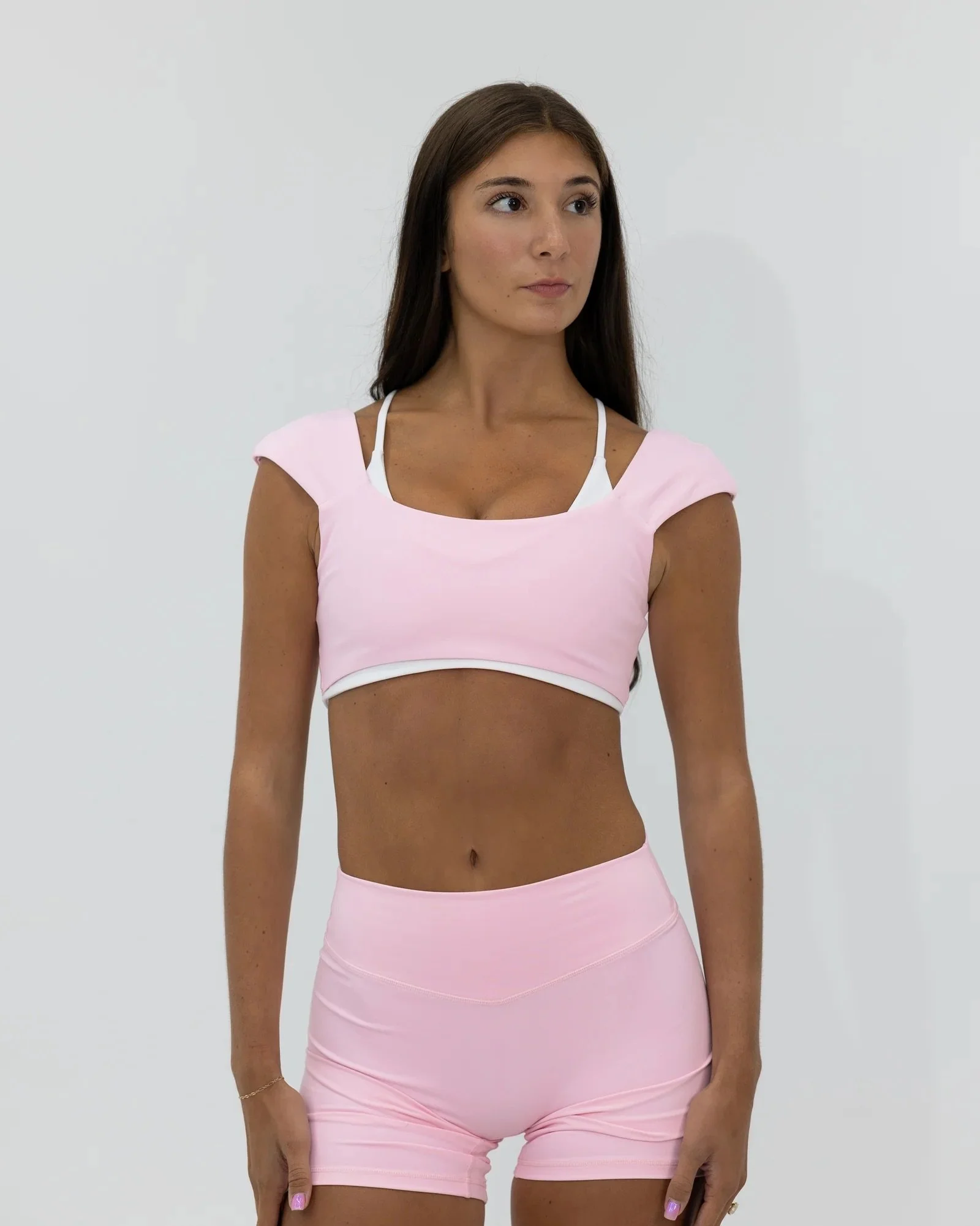 Double Layer Darling Bra - Soft Pink &amp; White