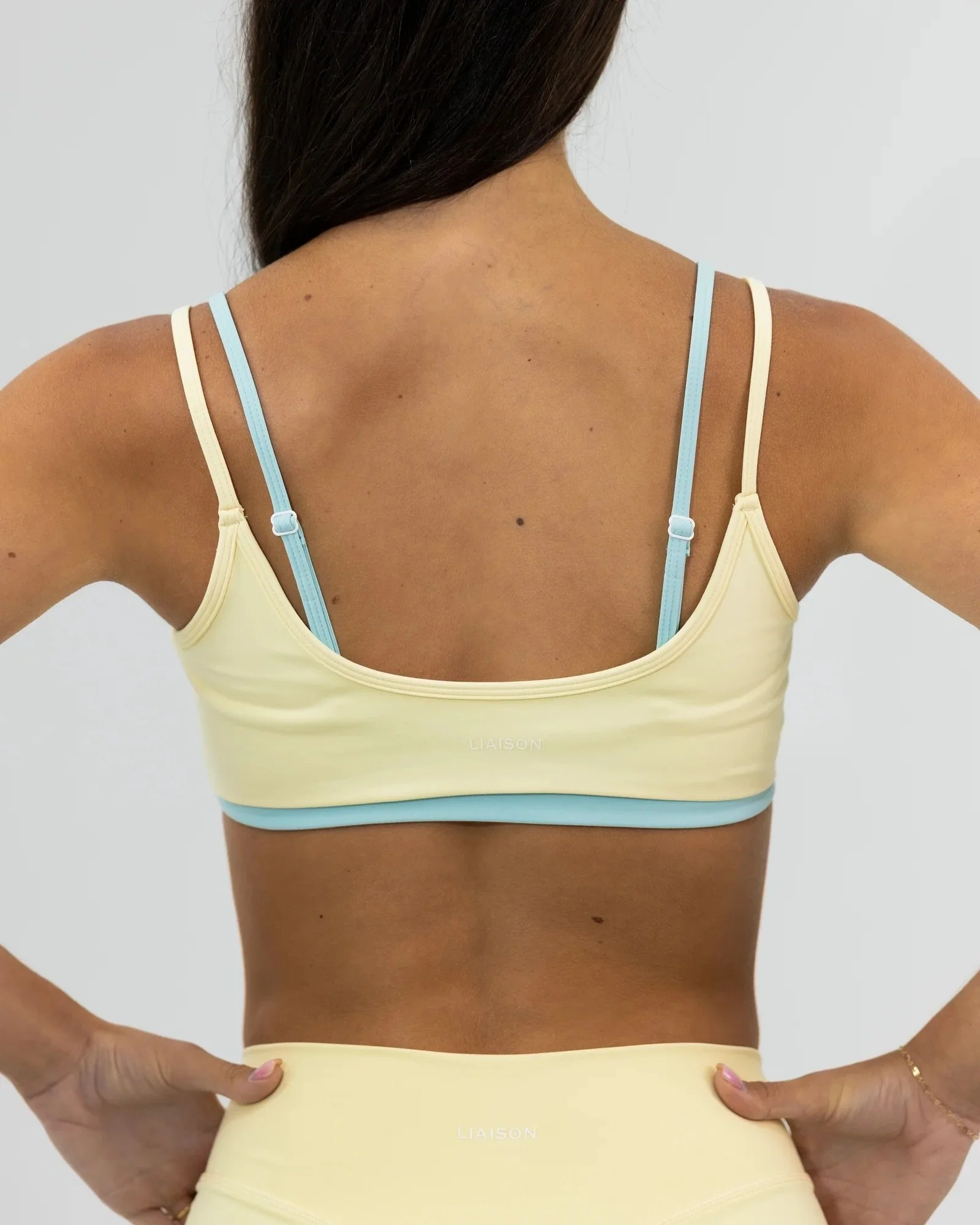 Double Layer Scoop Bra - Daylight &amp; Aqua