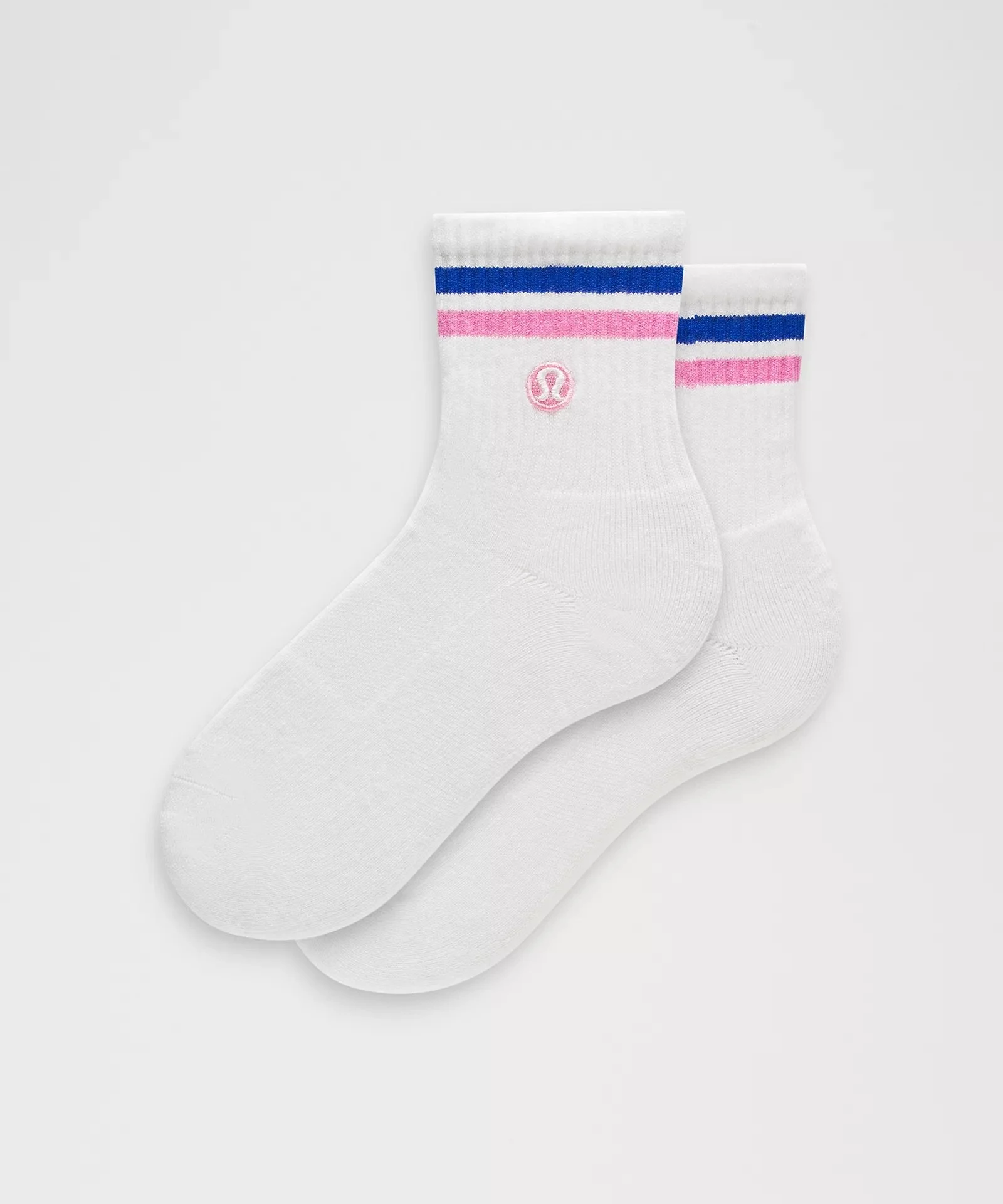 Daily Essential Quarter Socks Stripe - Sweet Sorbet