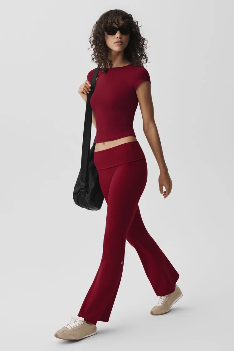 ALO Softsculpt Foldover Flare Legging