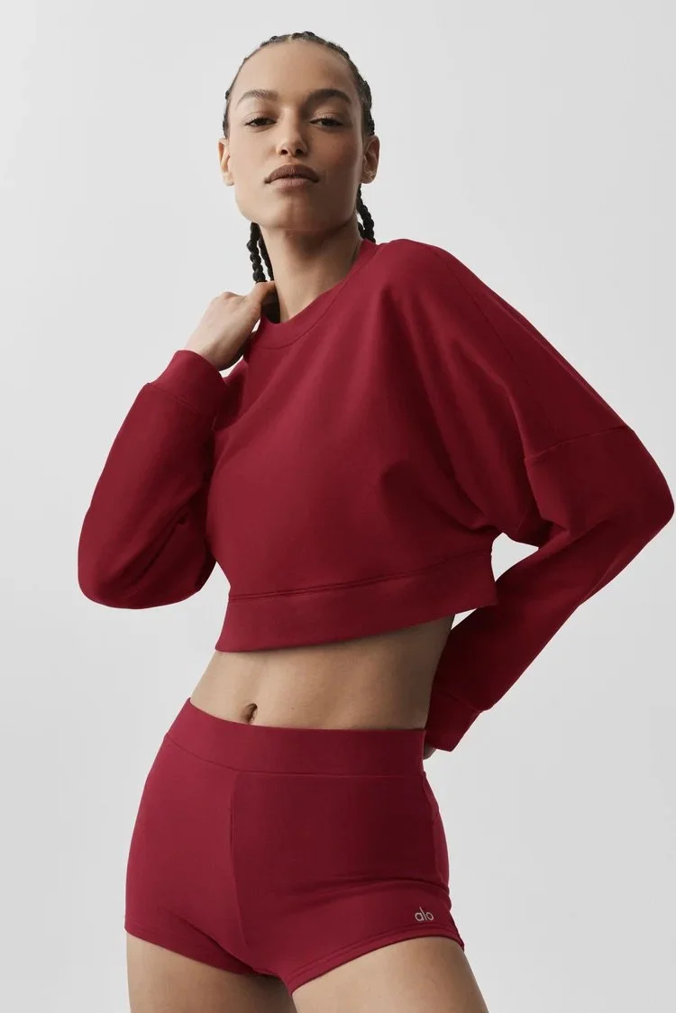 Cropped Sway Crew Neck Pullover