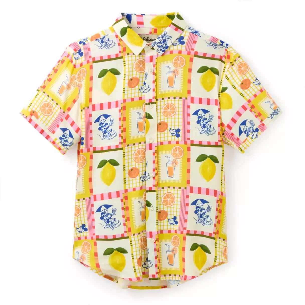 Mickey Mouse Oranges &amp; Lemons Bamboo Button Down Shirt