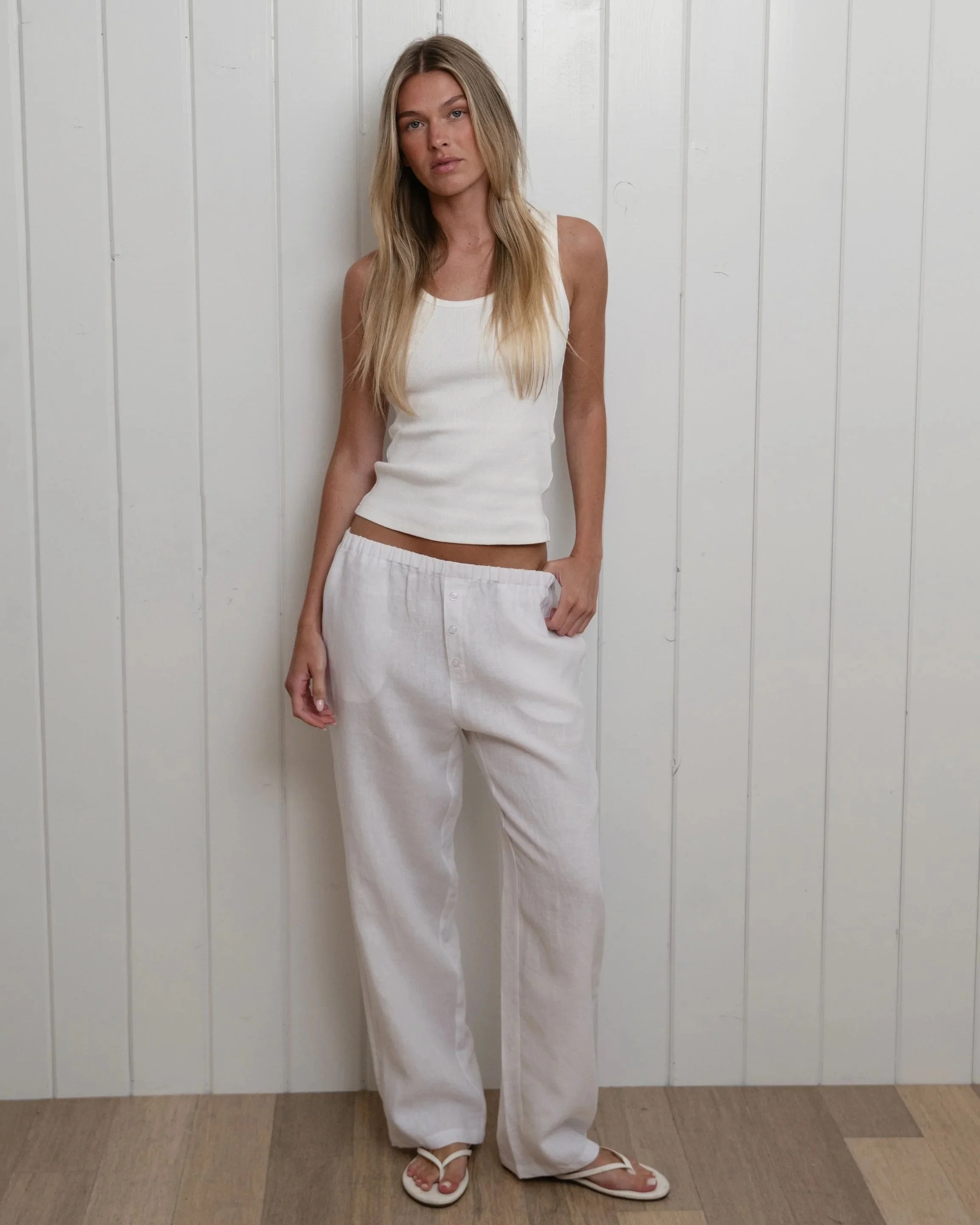 Linen Pants - White