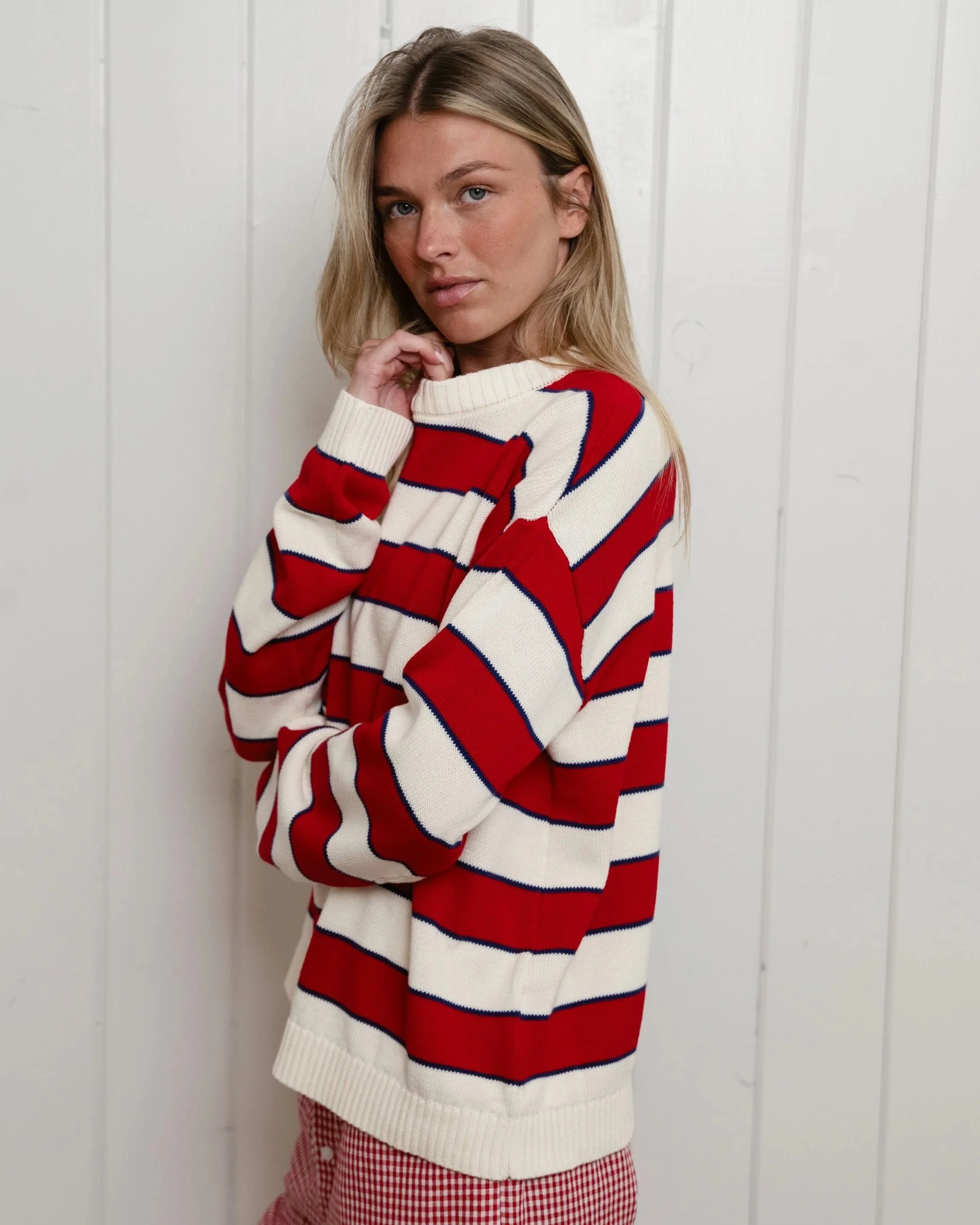 Cotton Sweater - Lighthouse Stripe