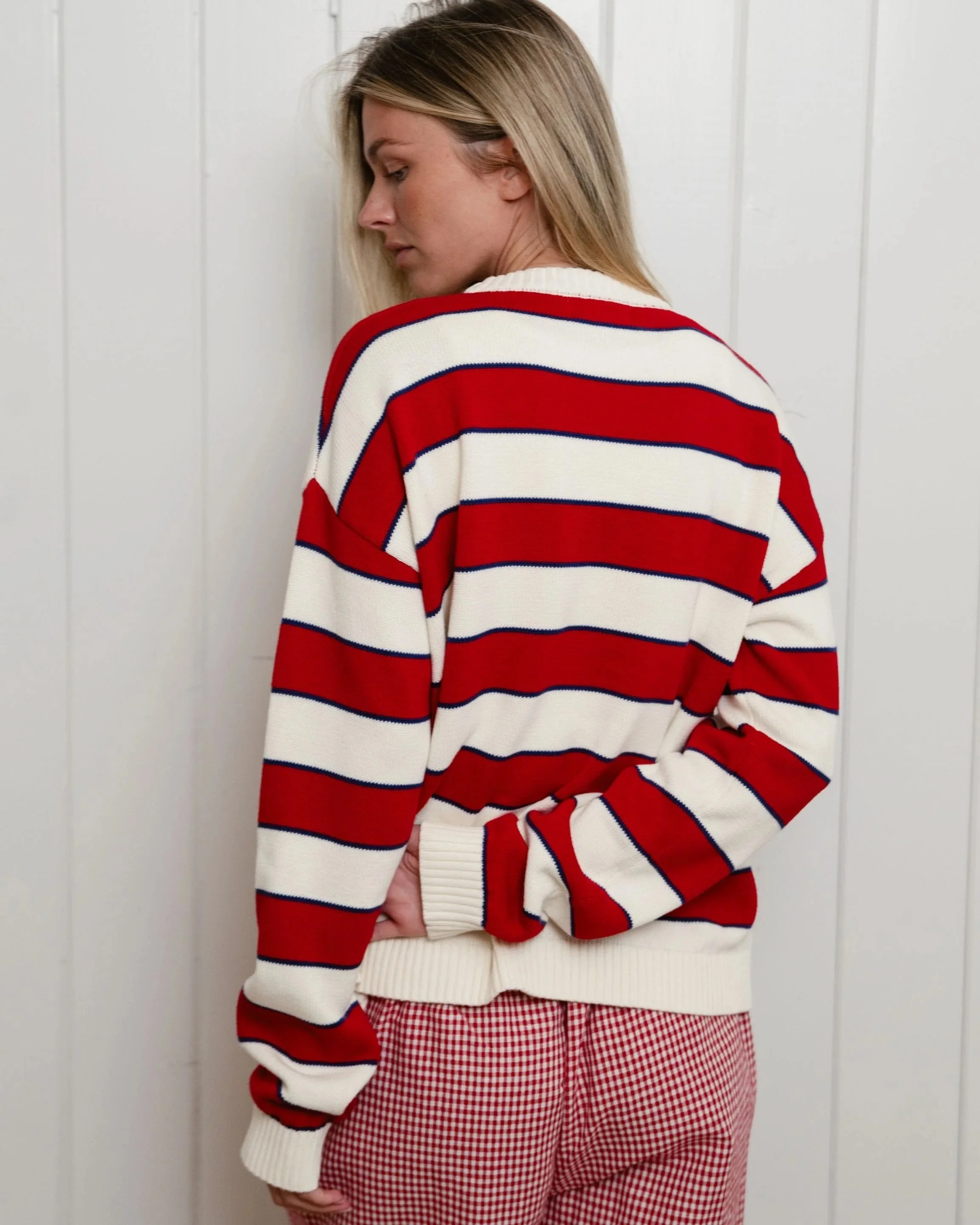 Cotton Sweater - Lighthouse Stripe