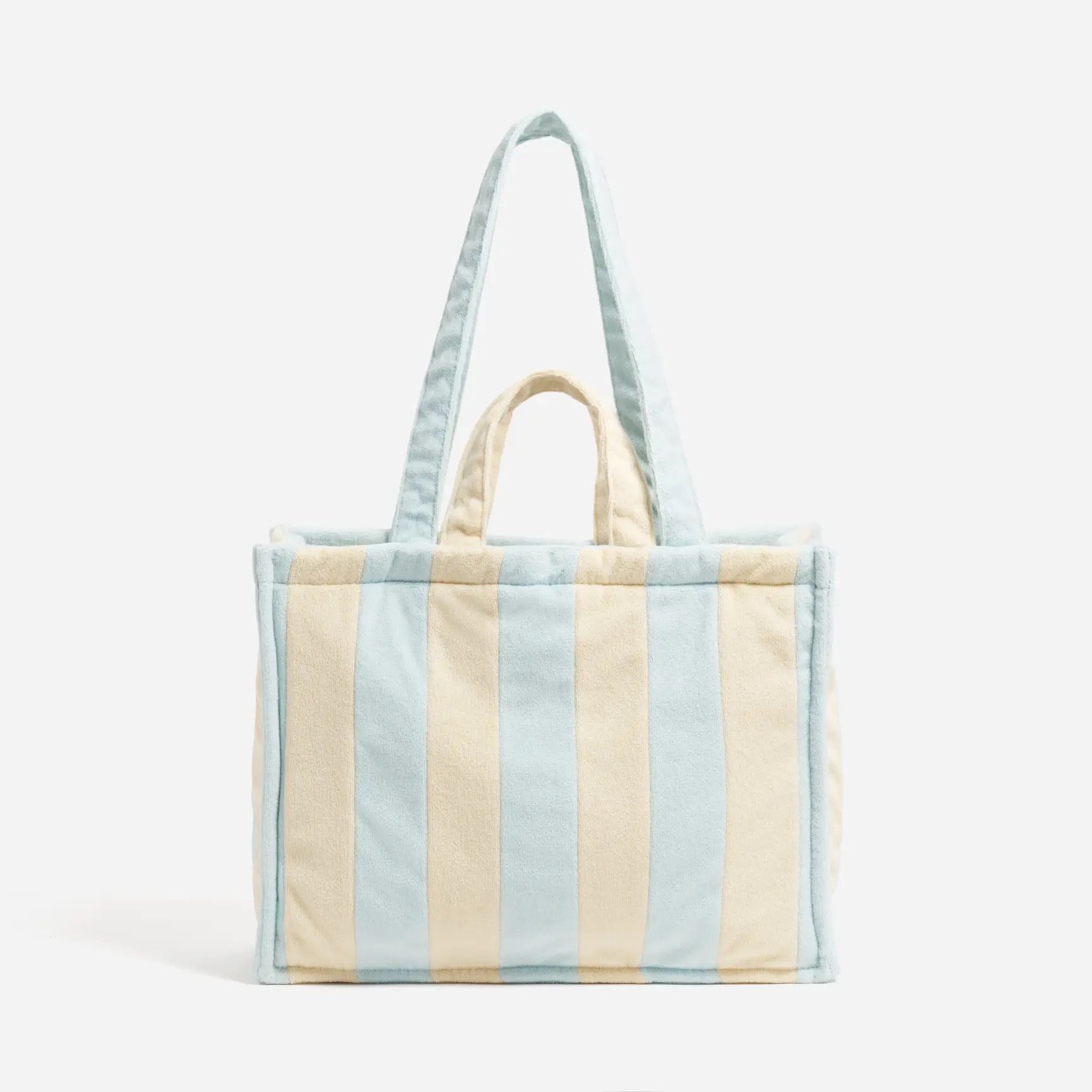 Double Handle Tote - Blue Stripe