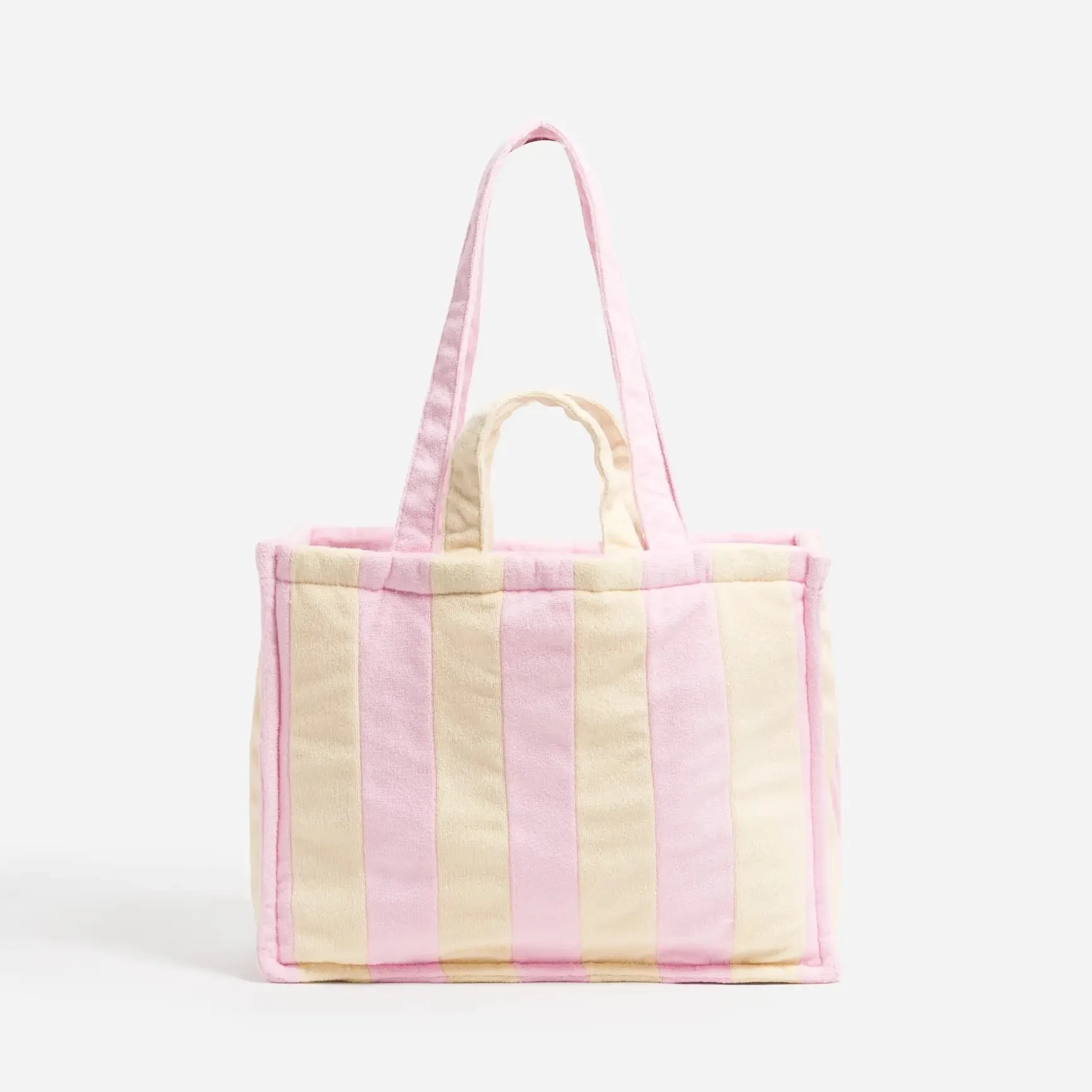 Double Handle Tote - Pink Stripe
