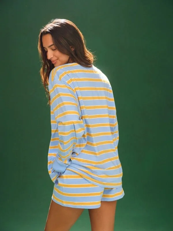 Classic Cotton Daily Stripe Cuffed Long Sleeve