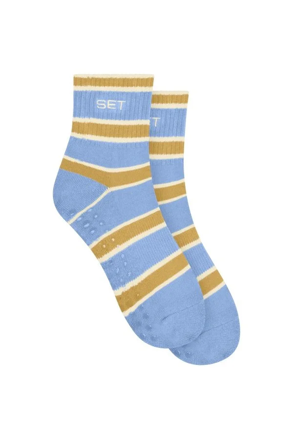 SET Stripe Shorty Grip Socks