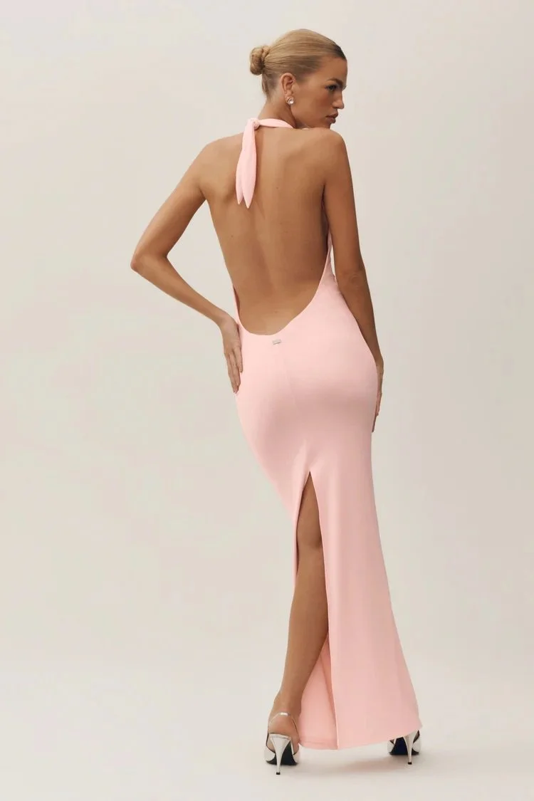 Summer Soiree Halter Maxi Dress