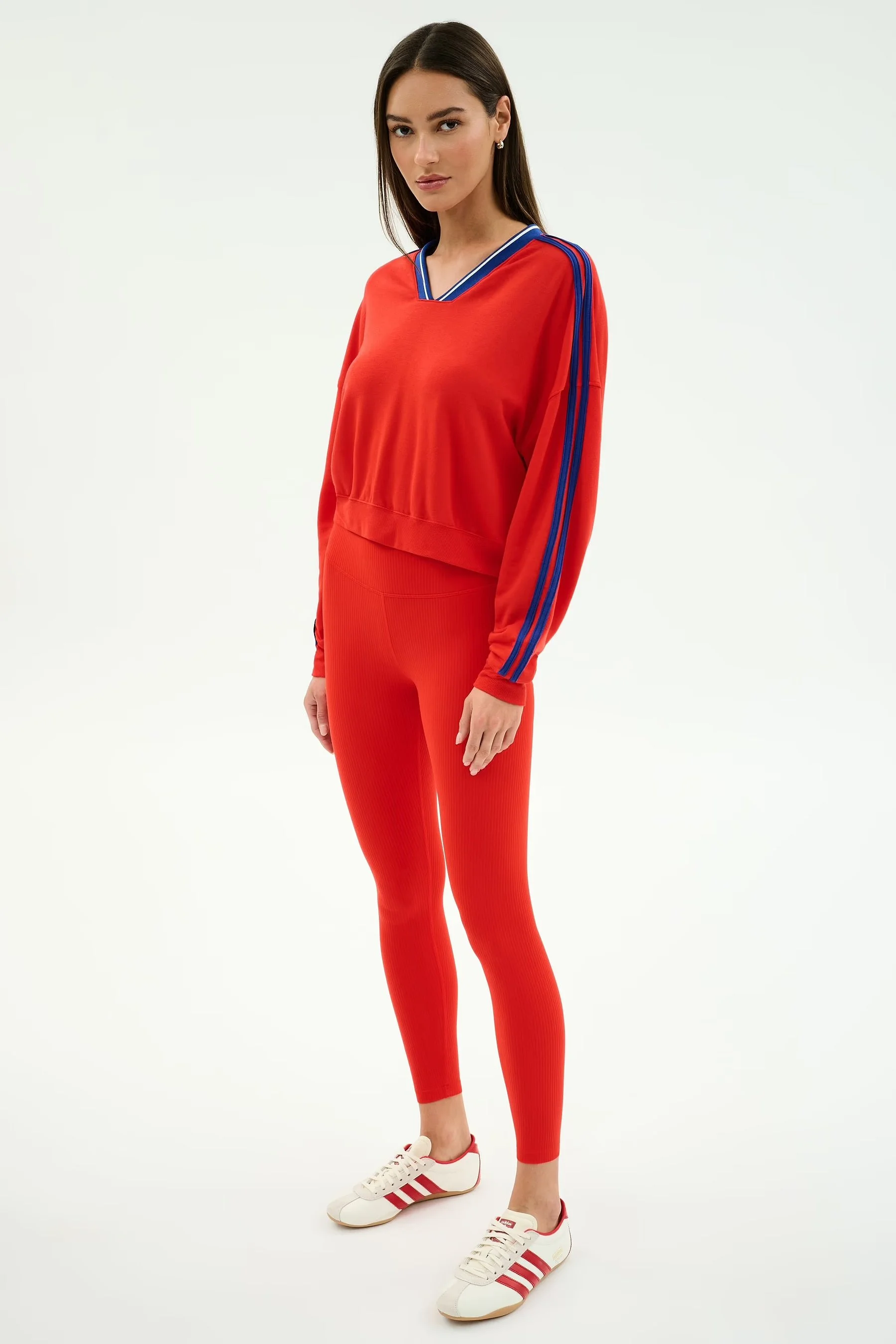 Ellie Fleece V Neck Sweatshirt
