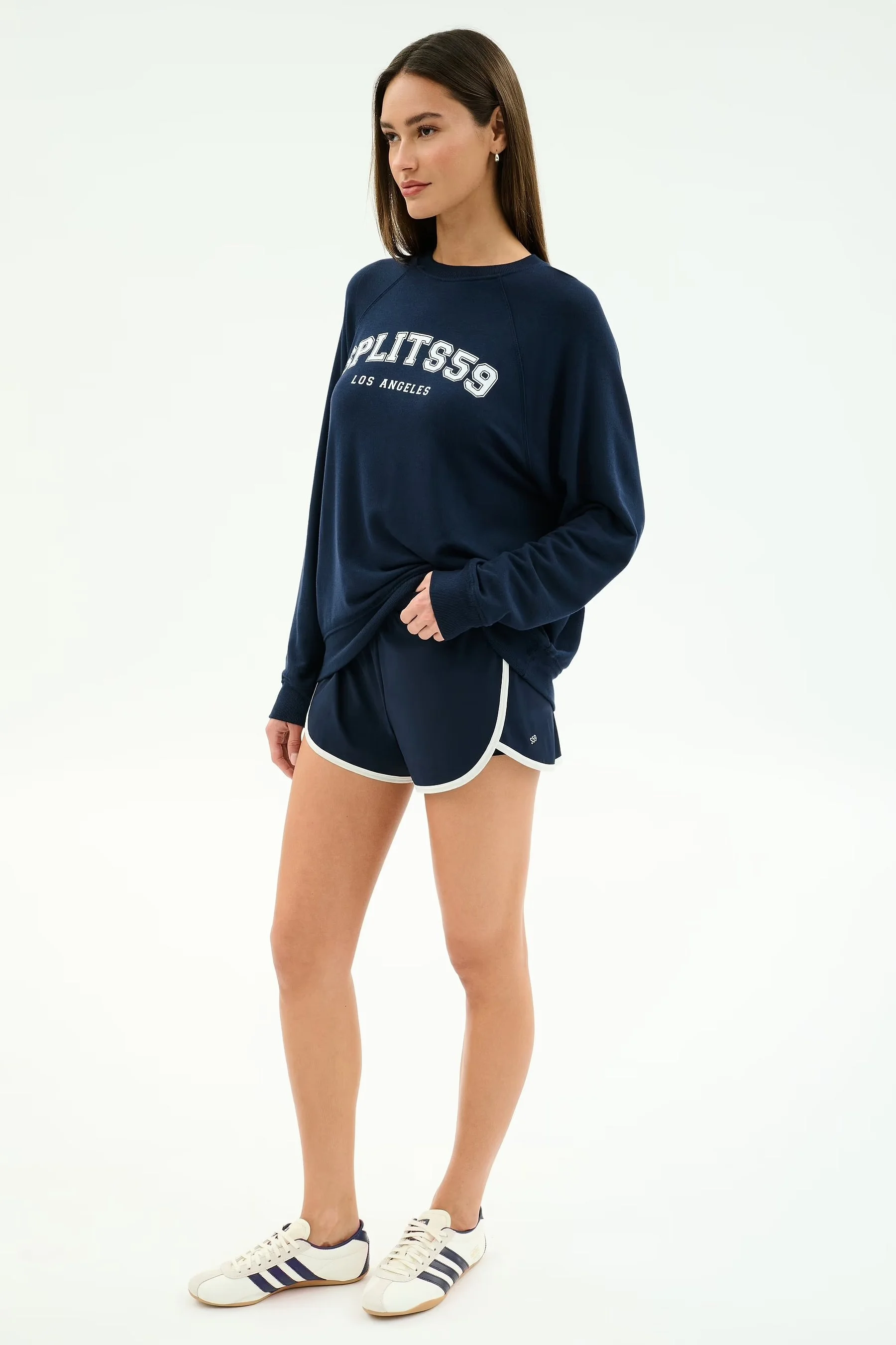 Andie Oversized Fleece Varsity Graphic Sweatshirt