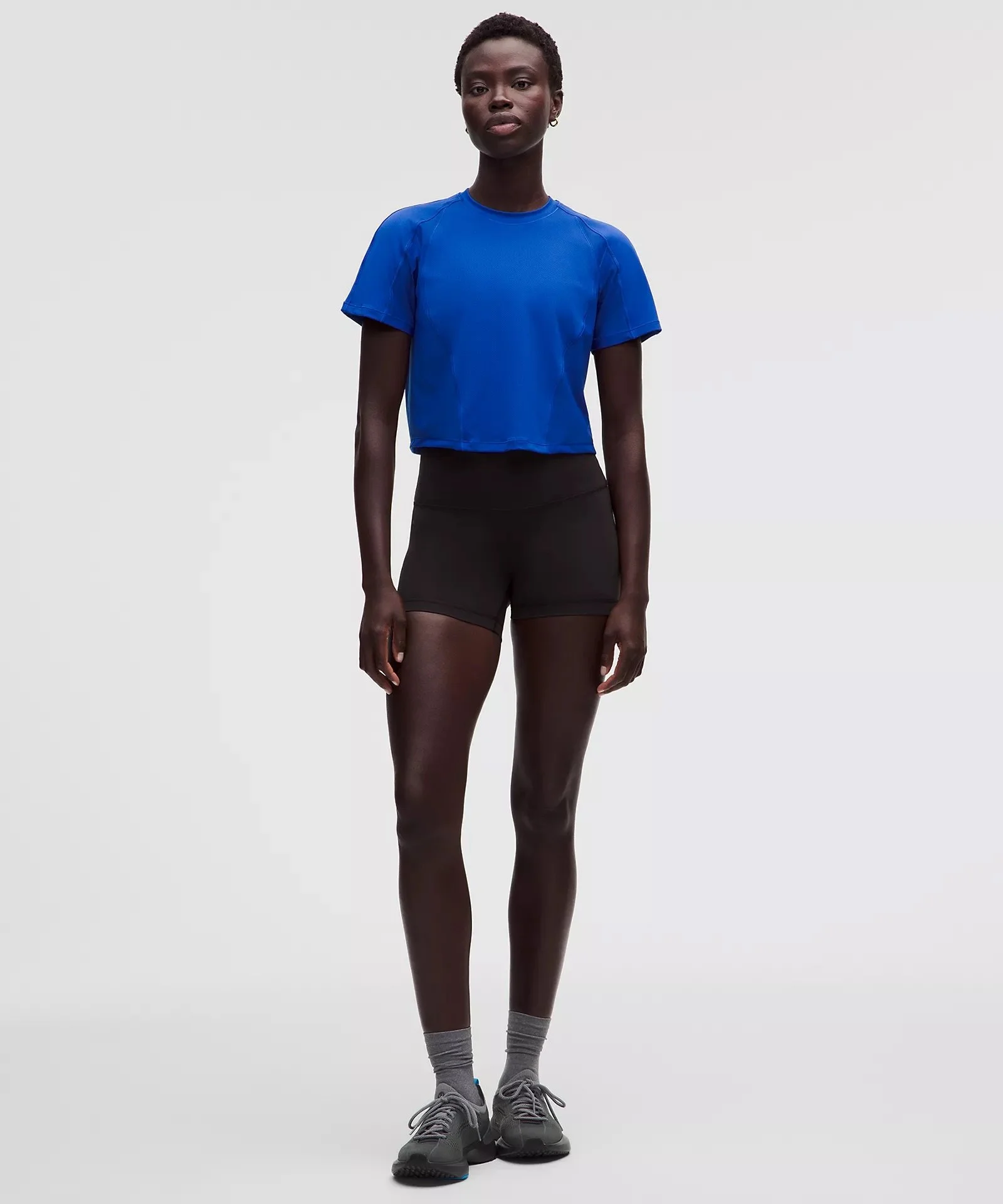 Mesh Panel Training Short-Sleeve Shirt