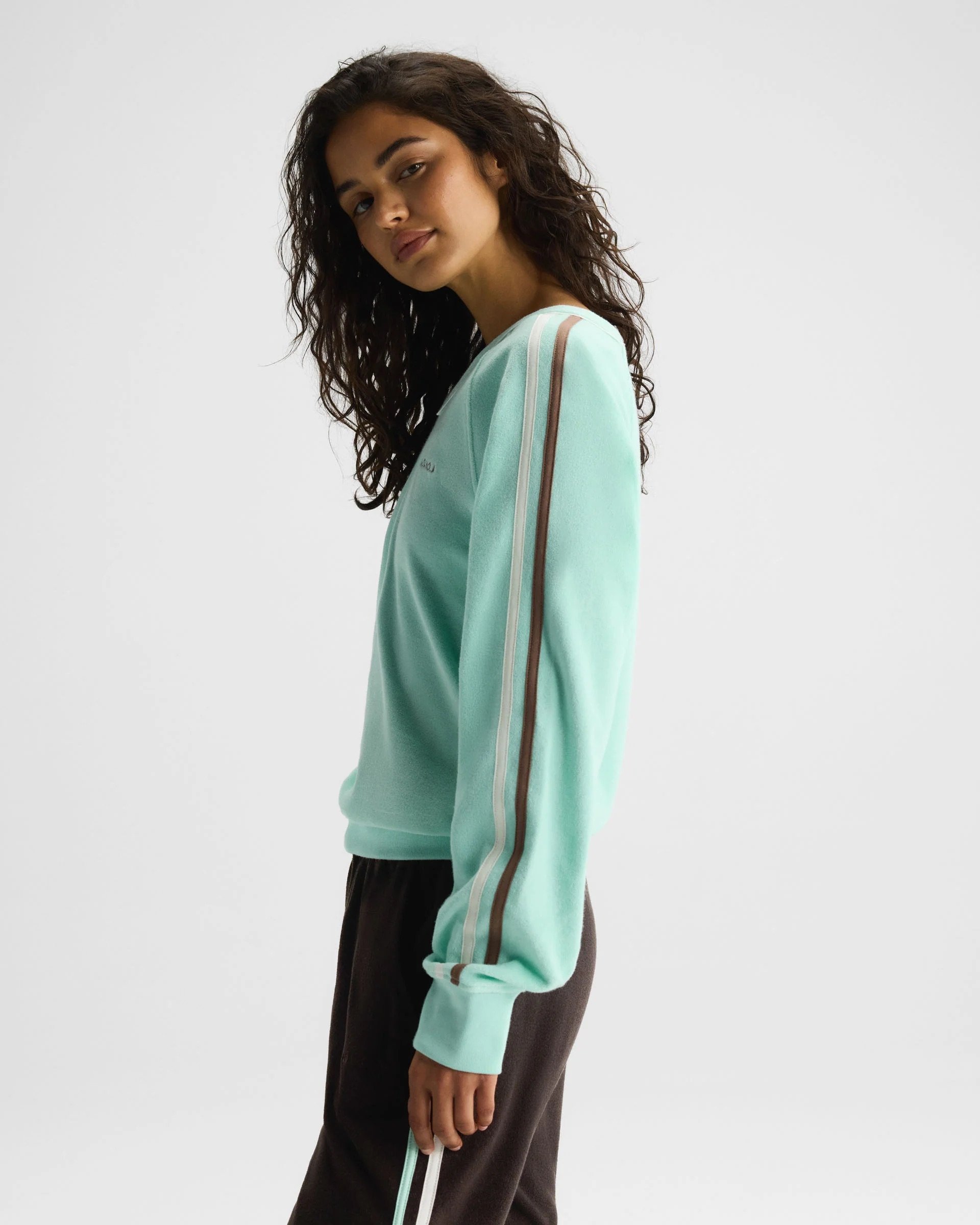 Terry Towelling V-Neck Sweatshirt