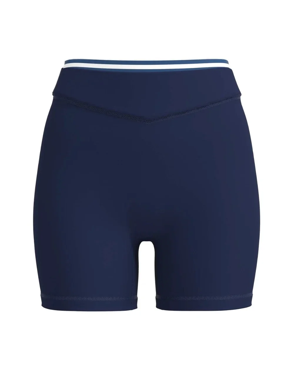 Layered Sculpt Short - Navy &amp; Stripes