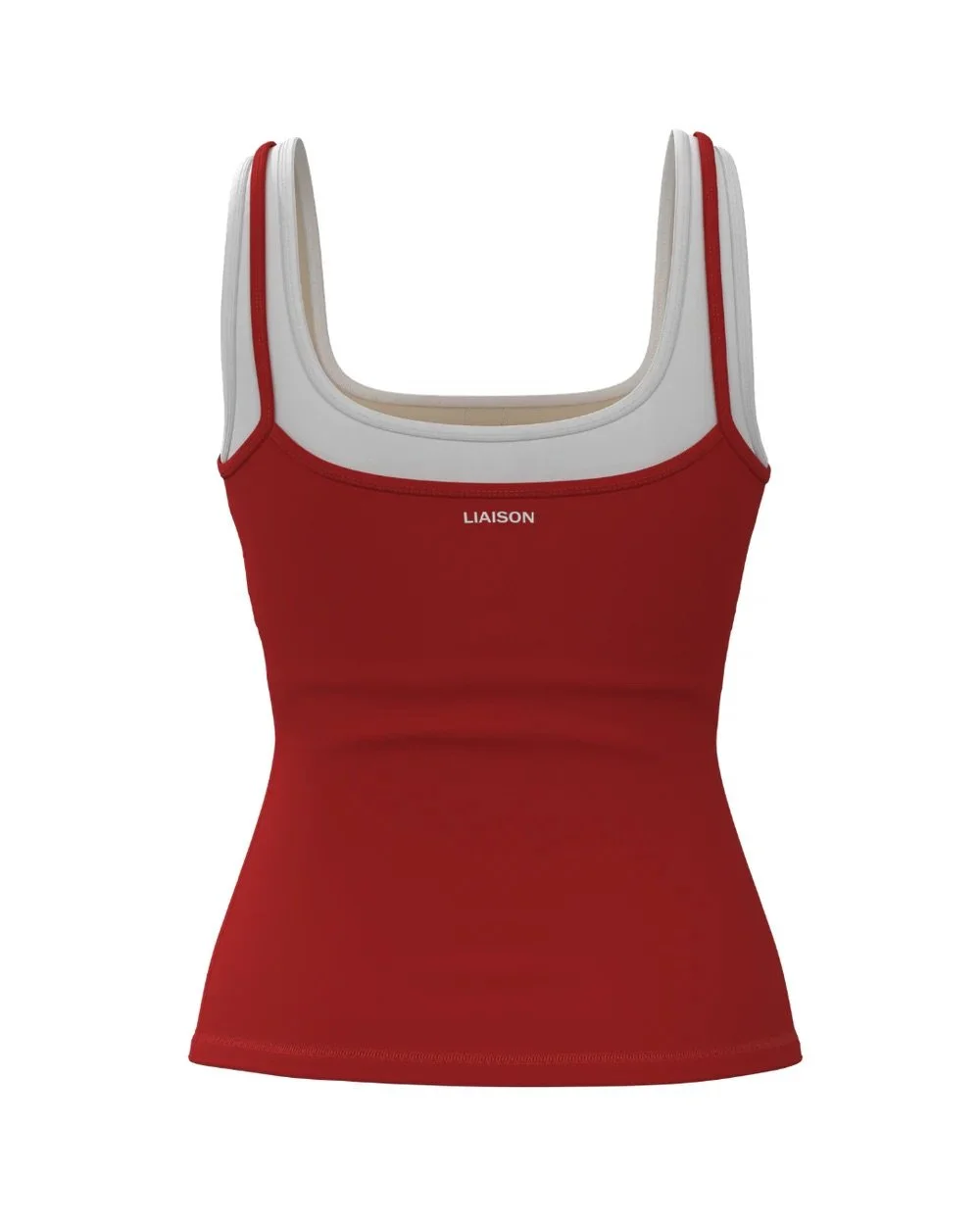 Double Layer Core Tank - Kiss &amp; White
