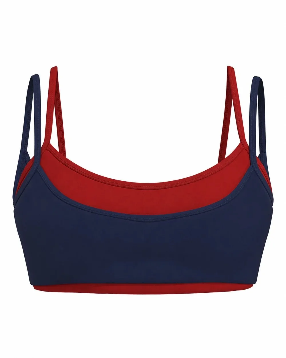 Double Layer Scoop Bra - Navy &amp; Kiss
